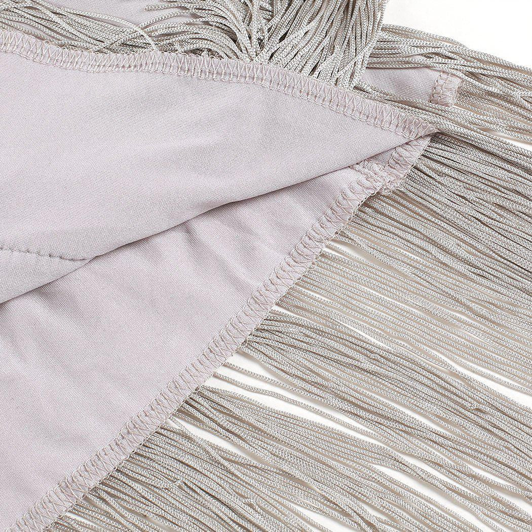 [Clearance] Belted Gray 1920s Fringe Gatsby Dress - Image 11