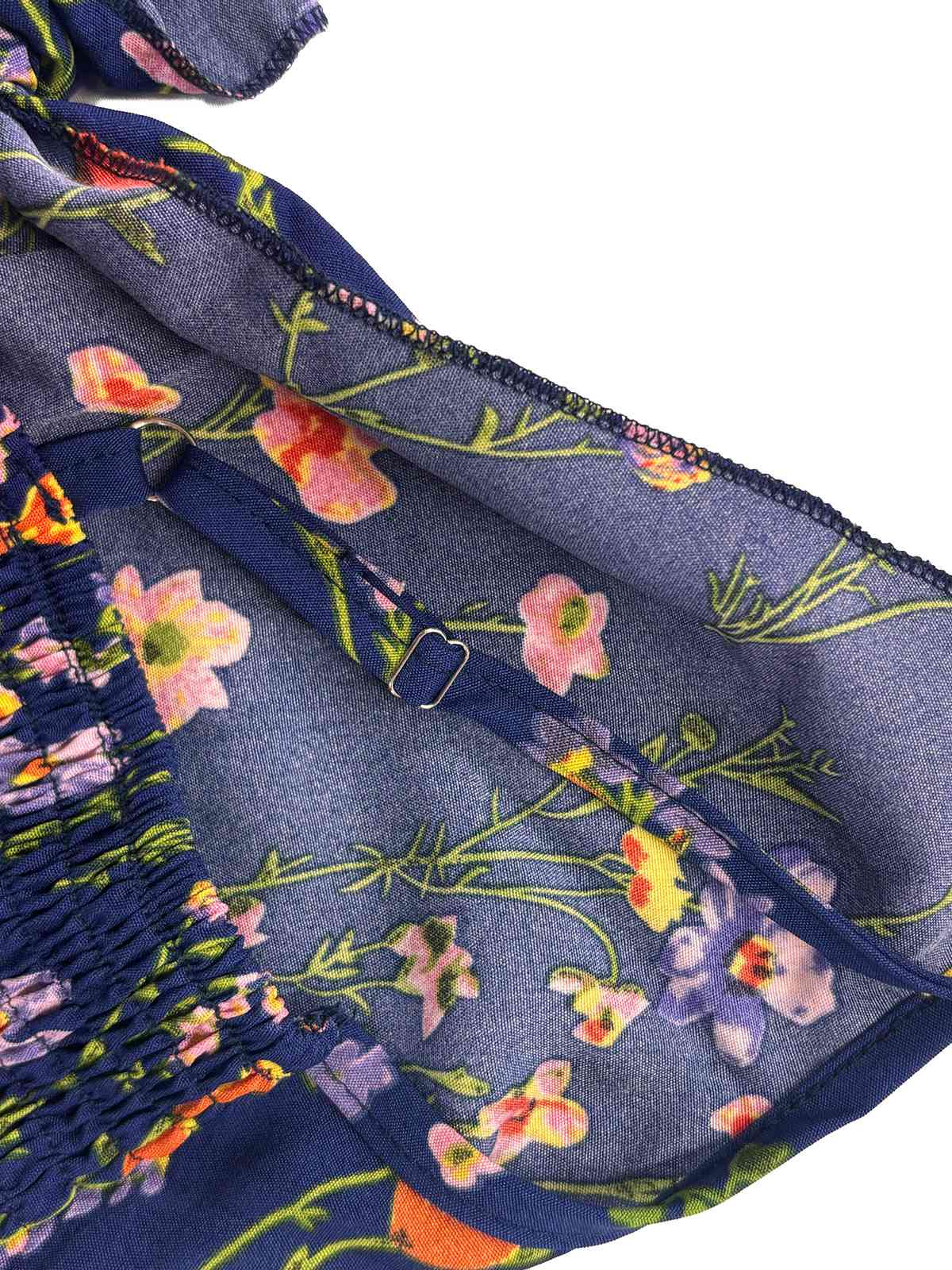 1930s Floral V-Neck Bohemian Bow-Front Slip Dress - Image 14