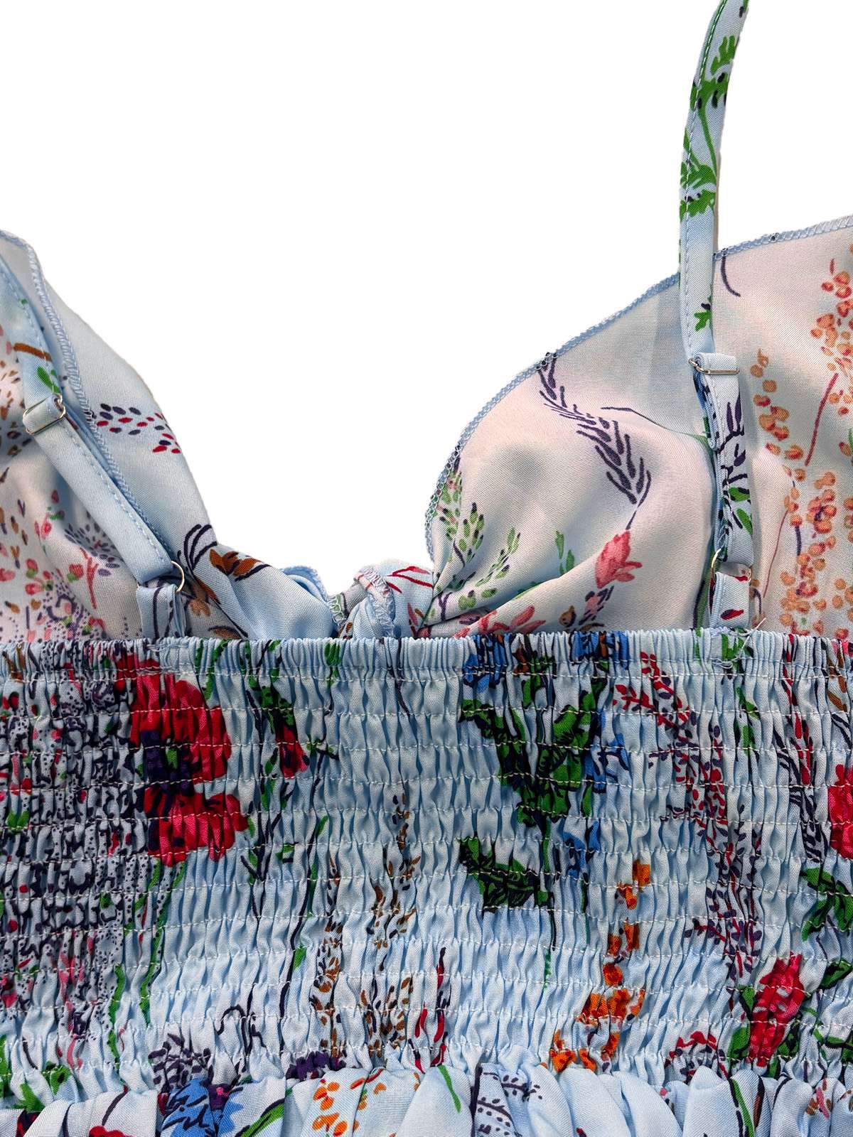 1930s Floral V-Neck Bohemian Bow-Front Slip Dress - Image 3