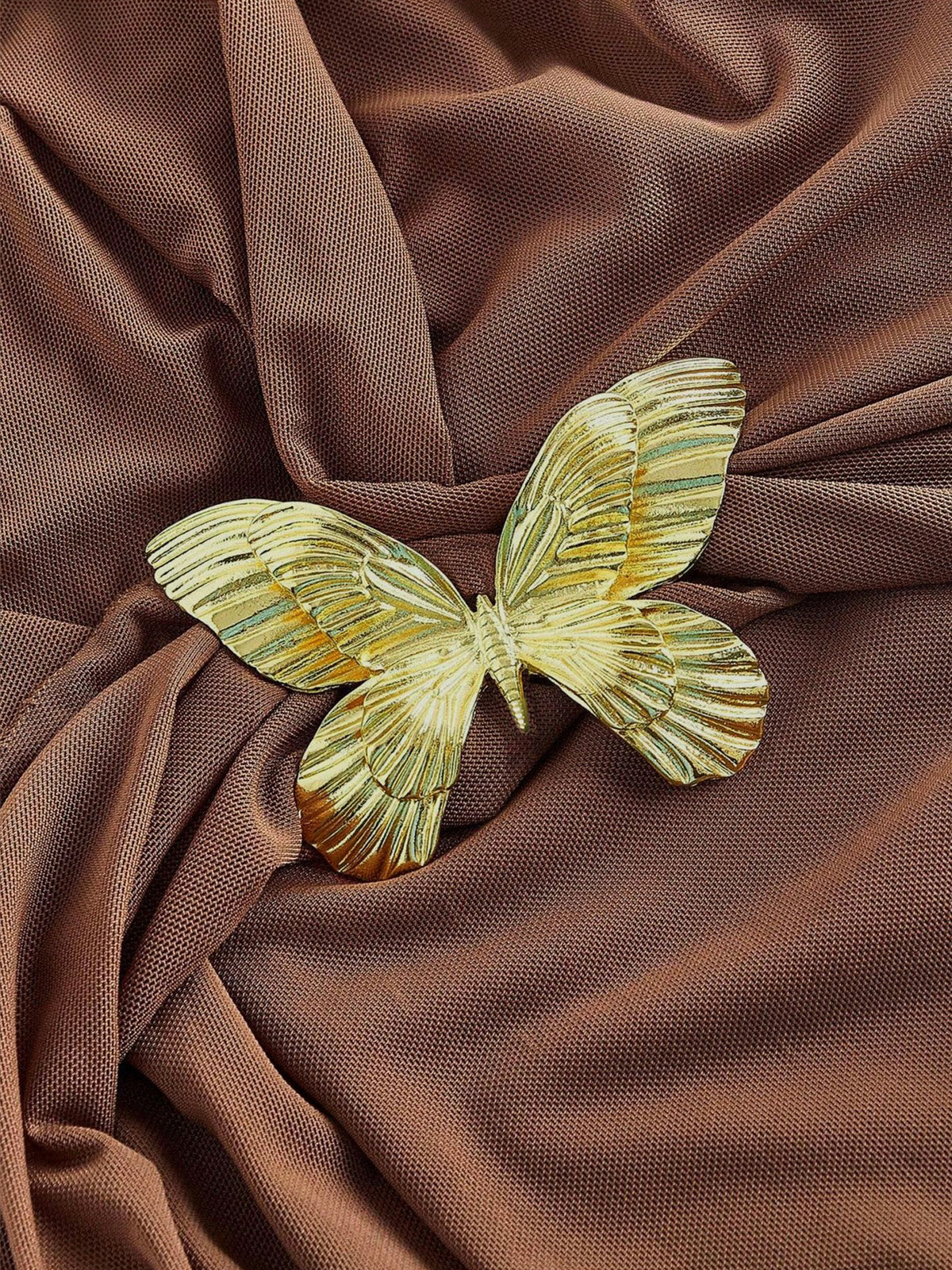 1930s Metal Butterfly Decoration Mermaid Dress - Image 5
