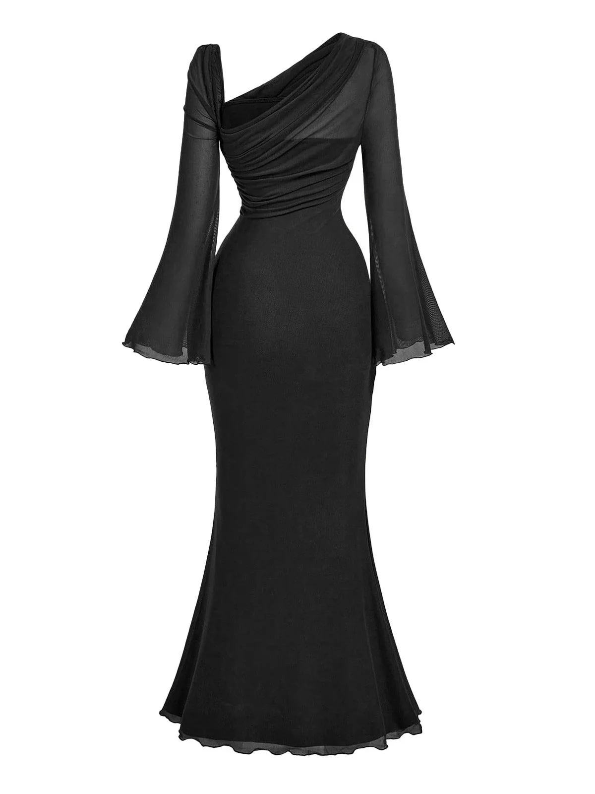 1930s Metal Butterfly Decoration Mermaid Dress - Image 7