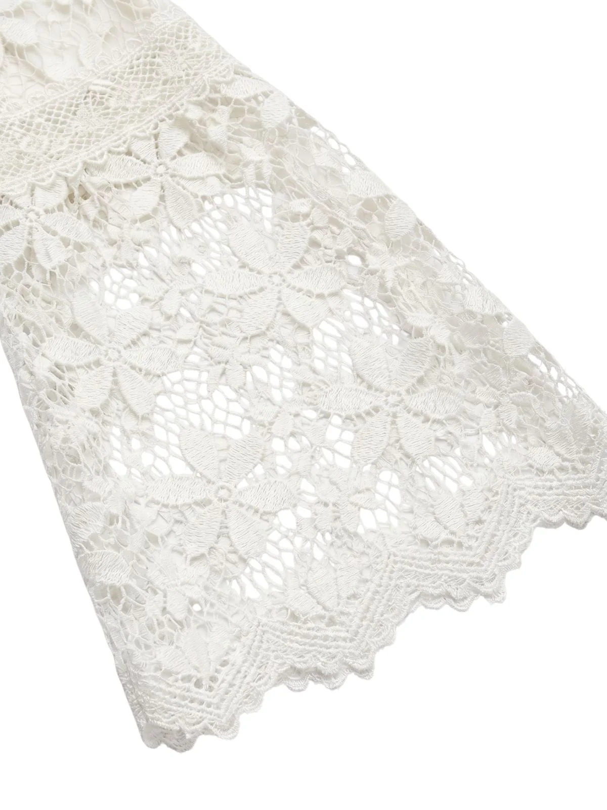 1930s Solid Backless Lace Swing Maxi Dress - Image 3