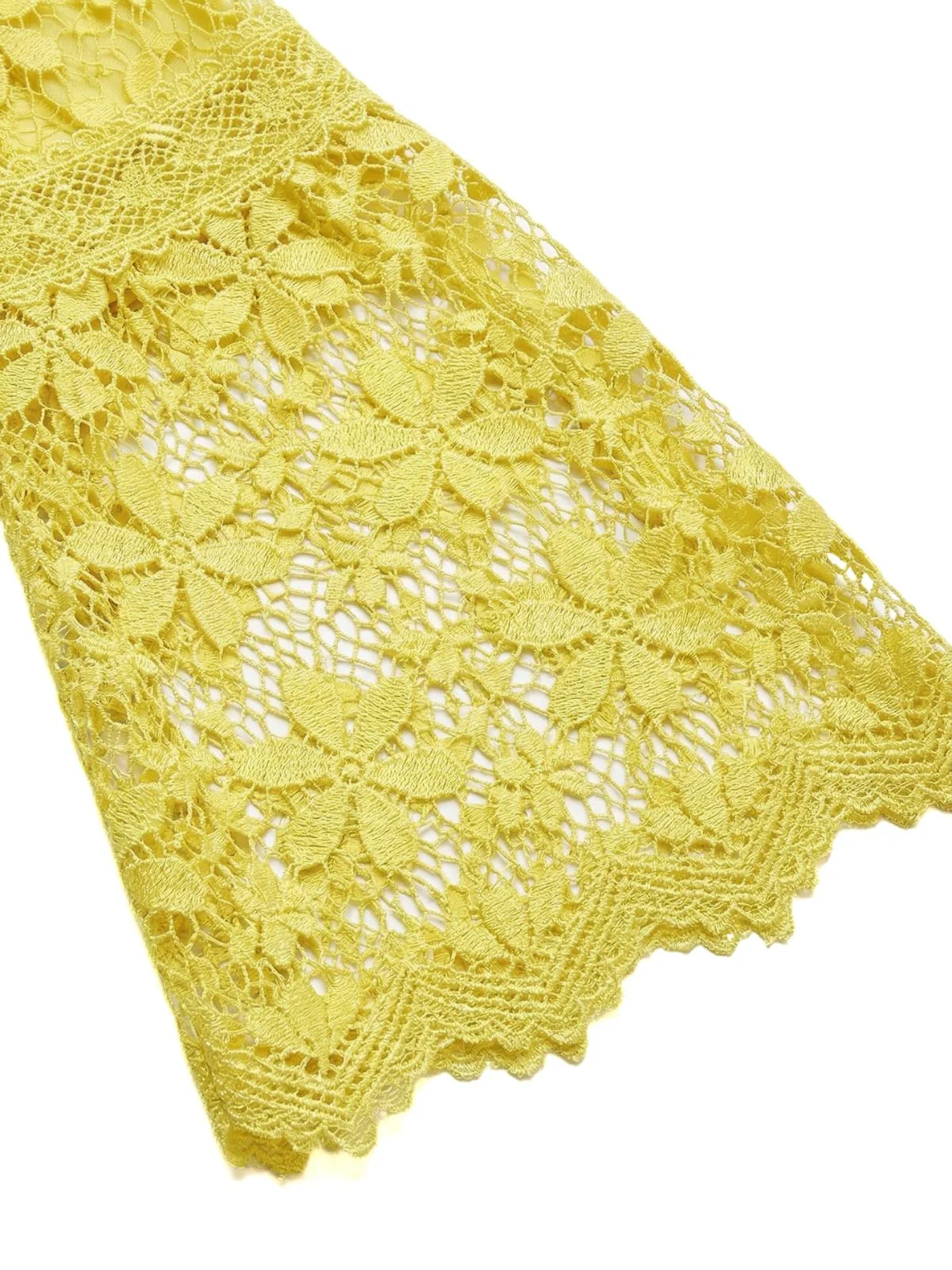 1930s Solid Backless Lace Swing Maxi Dress - Image 8