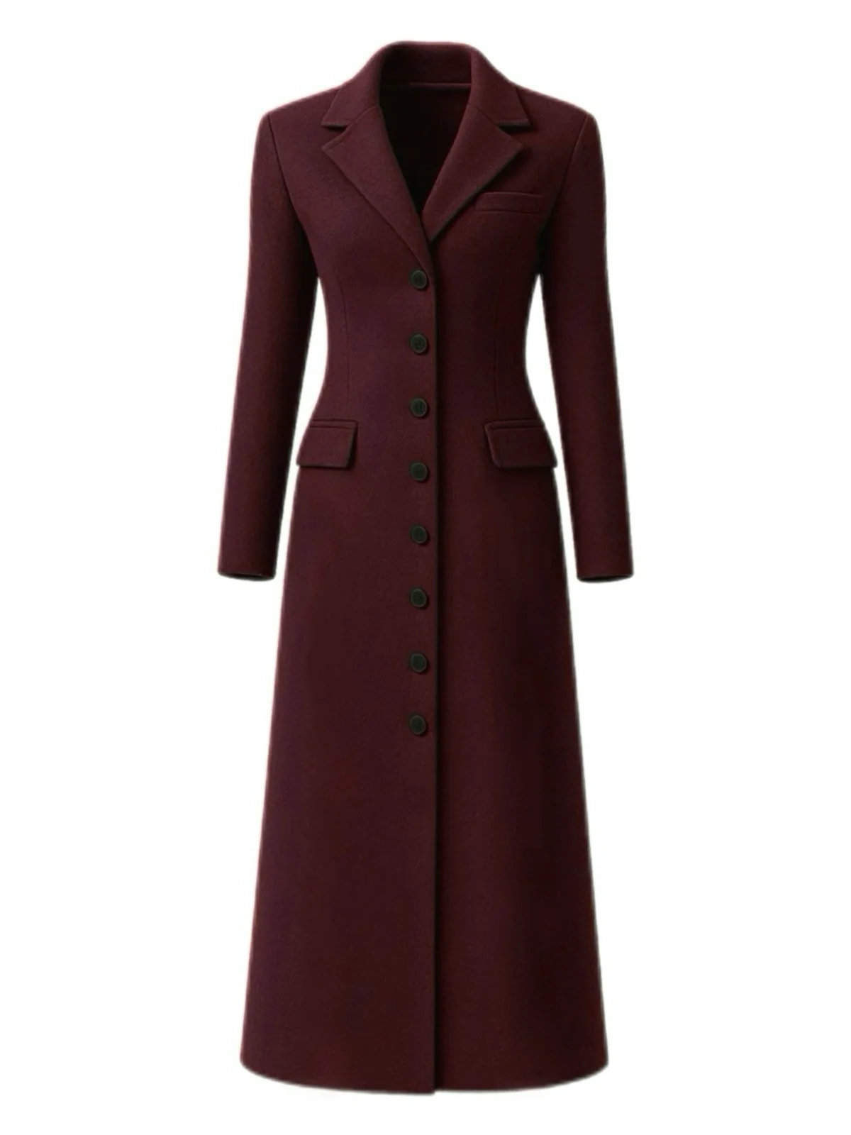 1930s Solid Lapel Button Wool Coat - Image 2