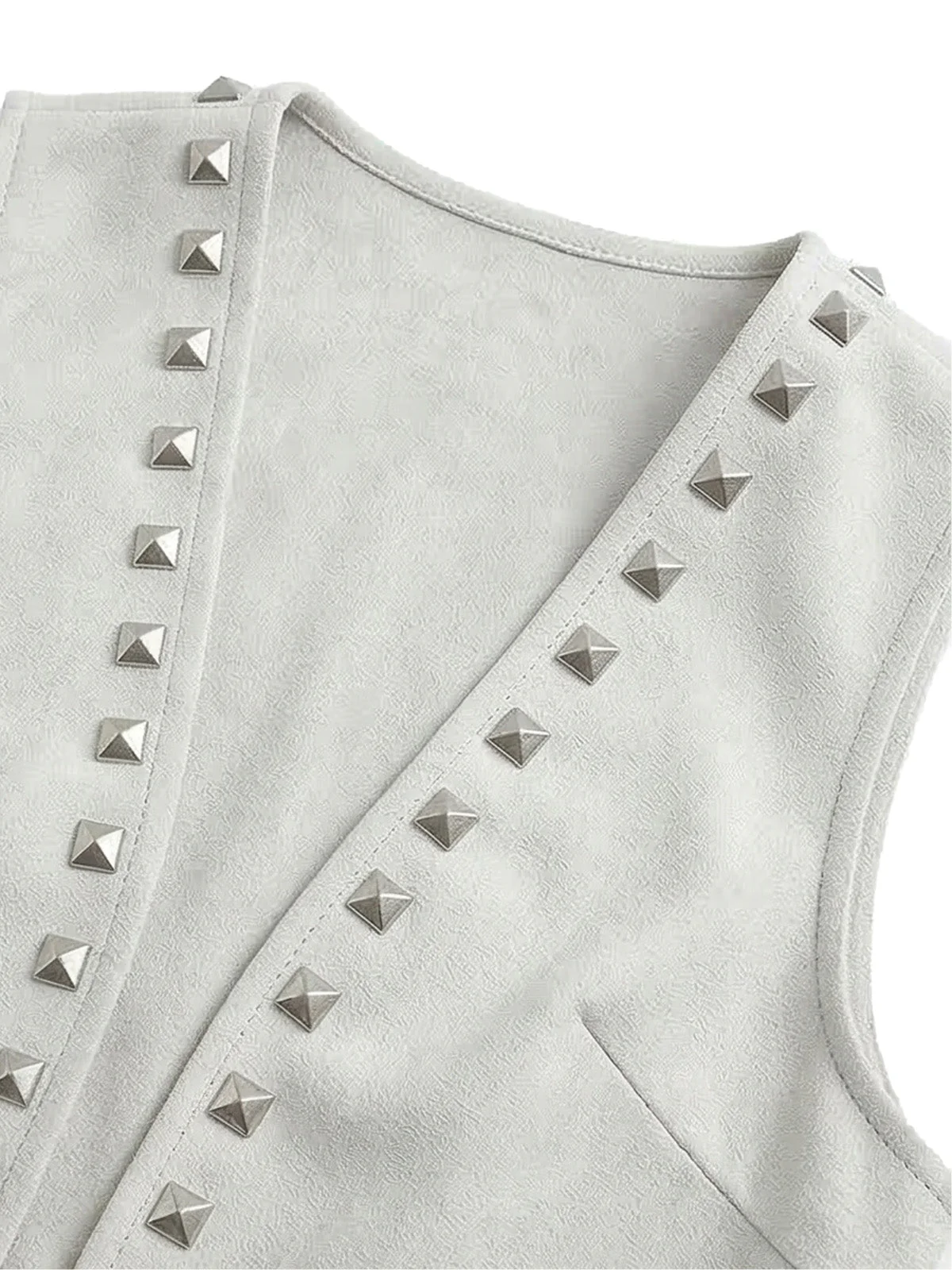 1930s Suede Studded Fringe Western Vest - Image 15