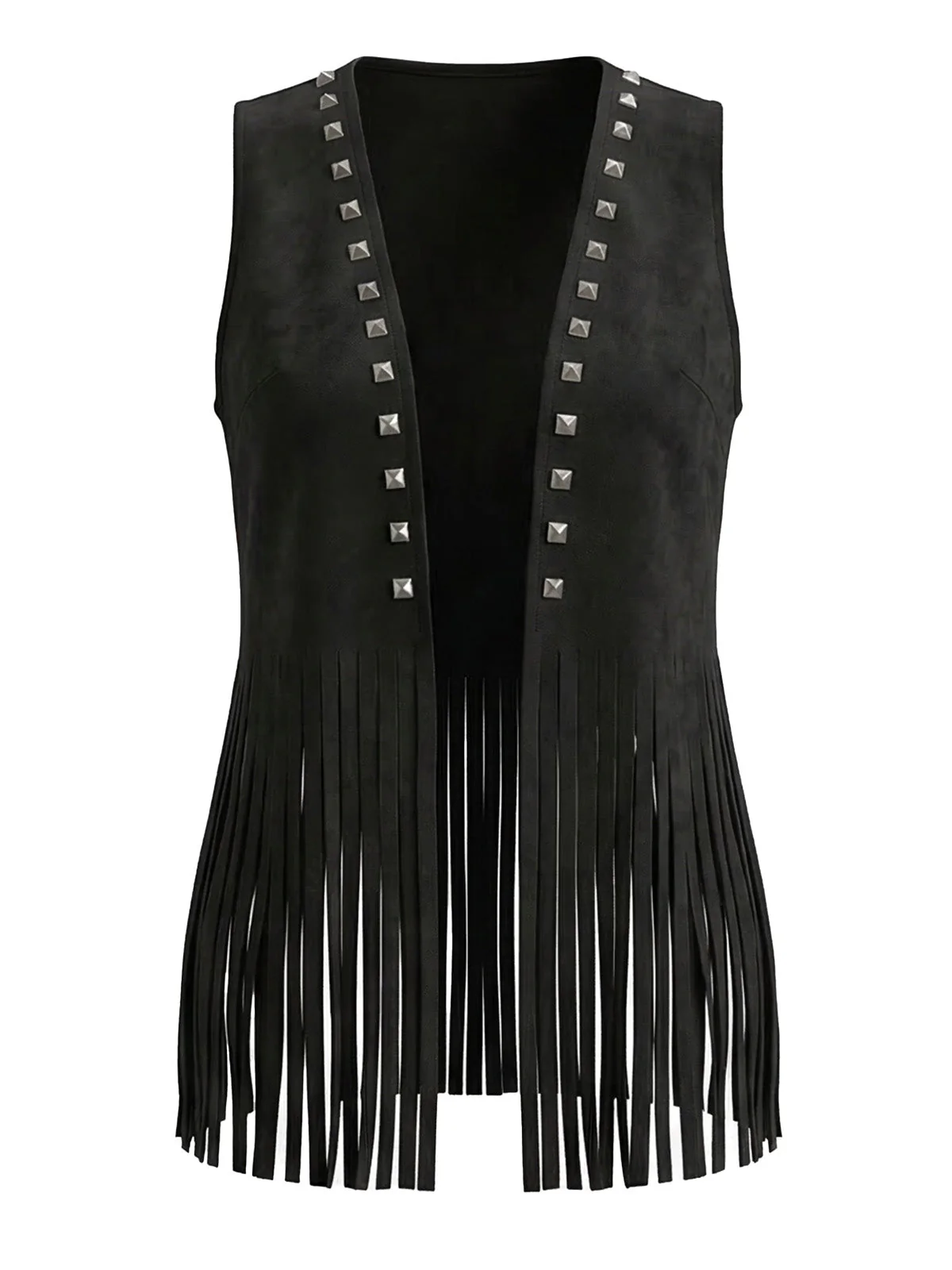 1930s Suede Studded Fringe Western Vest - Image 18