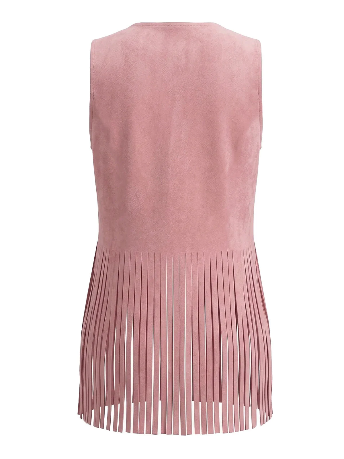 1930s Suede Studded Fringe Western Vest - Image 3