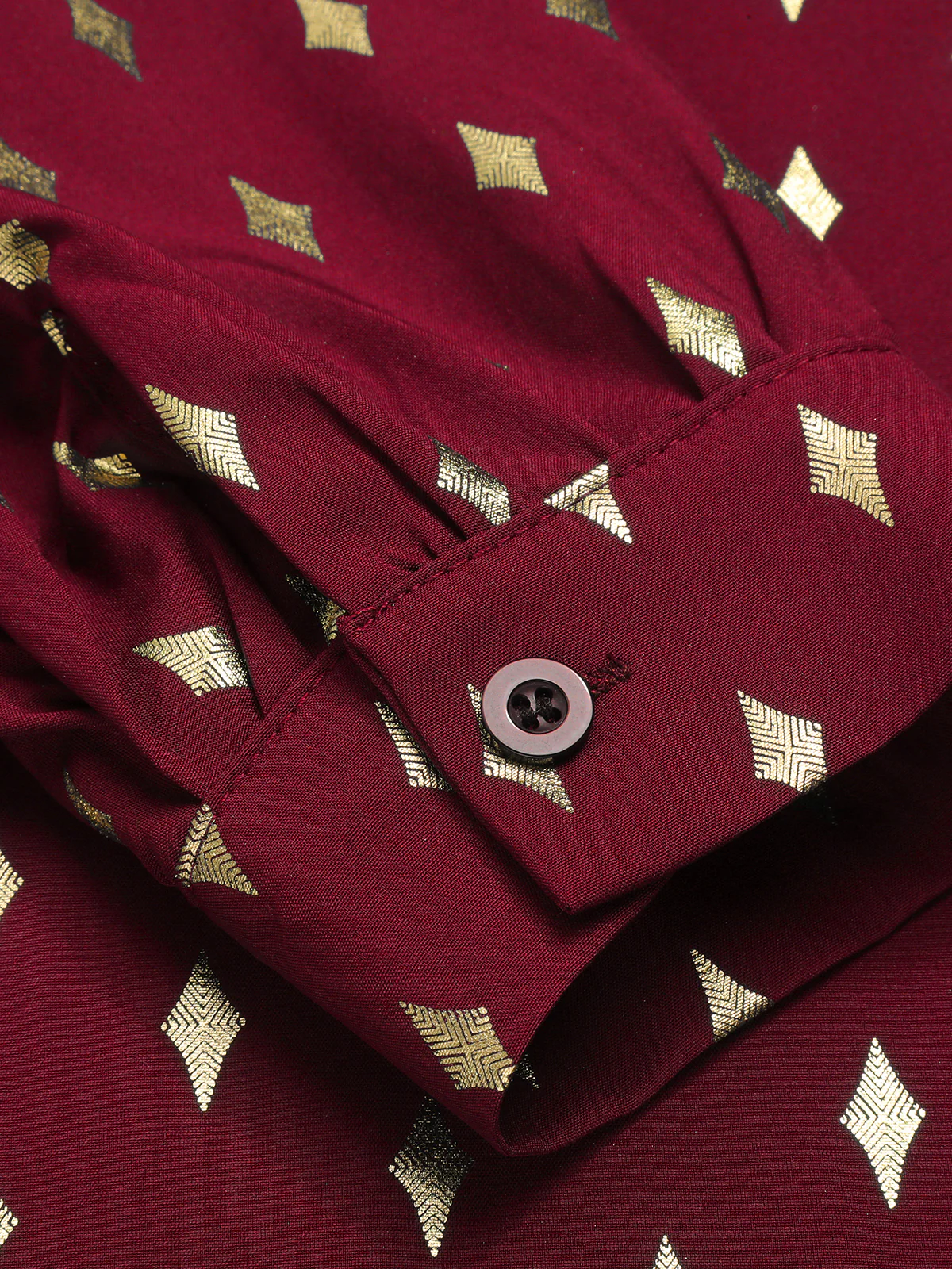 1940s Foil Stamping Stars V-Neck Blouse - Image 27