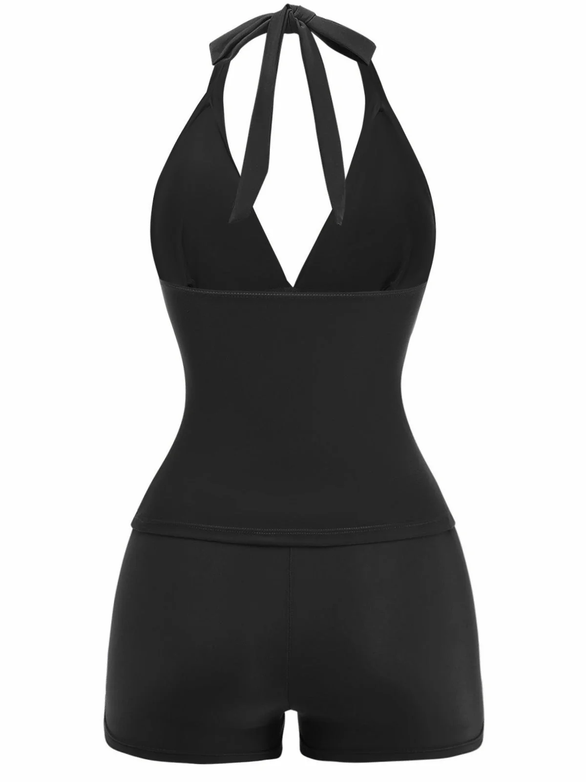 1940s Halter Boy Short Tankini Set - Image 3