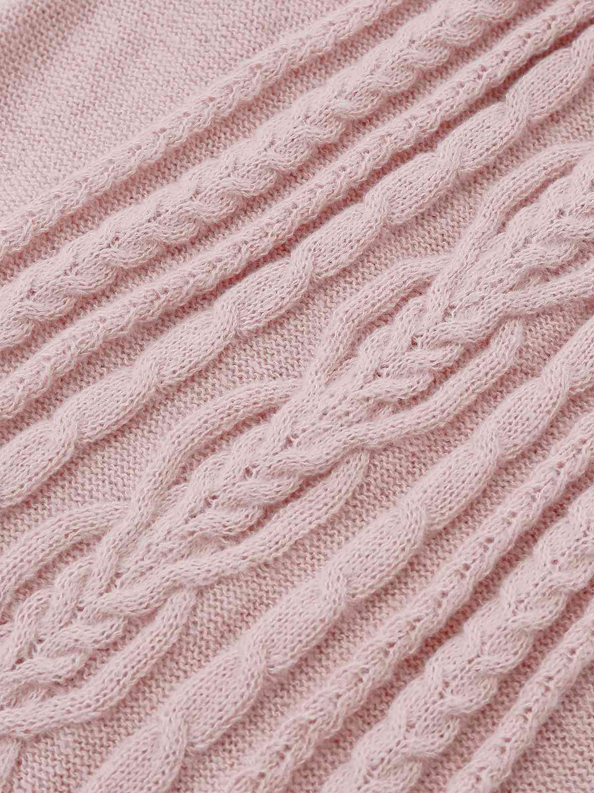 1940s Solid Cable Knit Pleated Hem Sweater Dress - Image 10