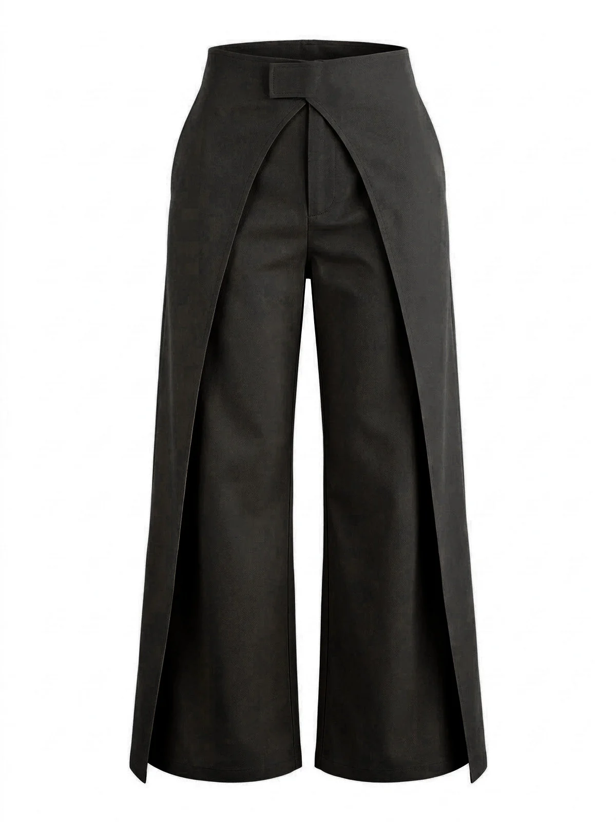 1940s Solid Crisscross Wide-Leg Pants