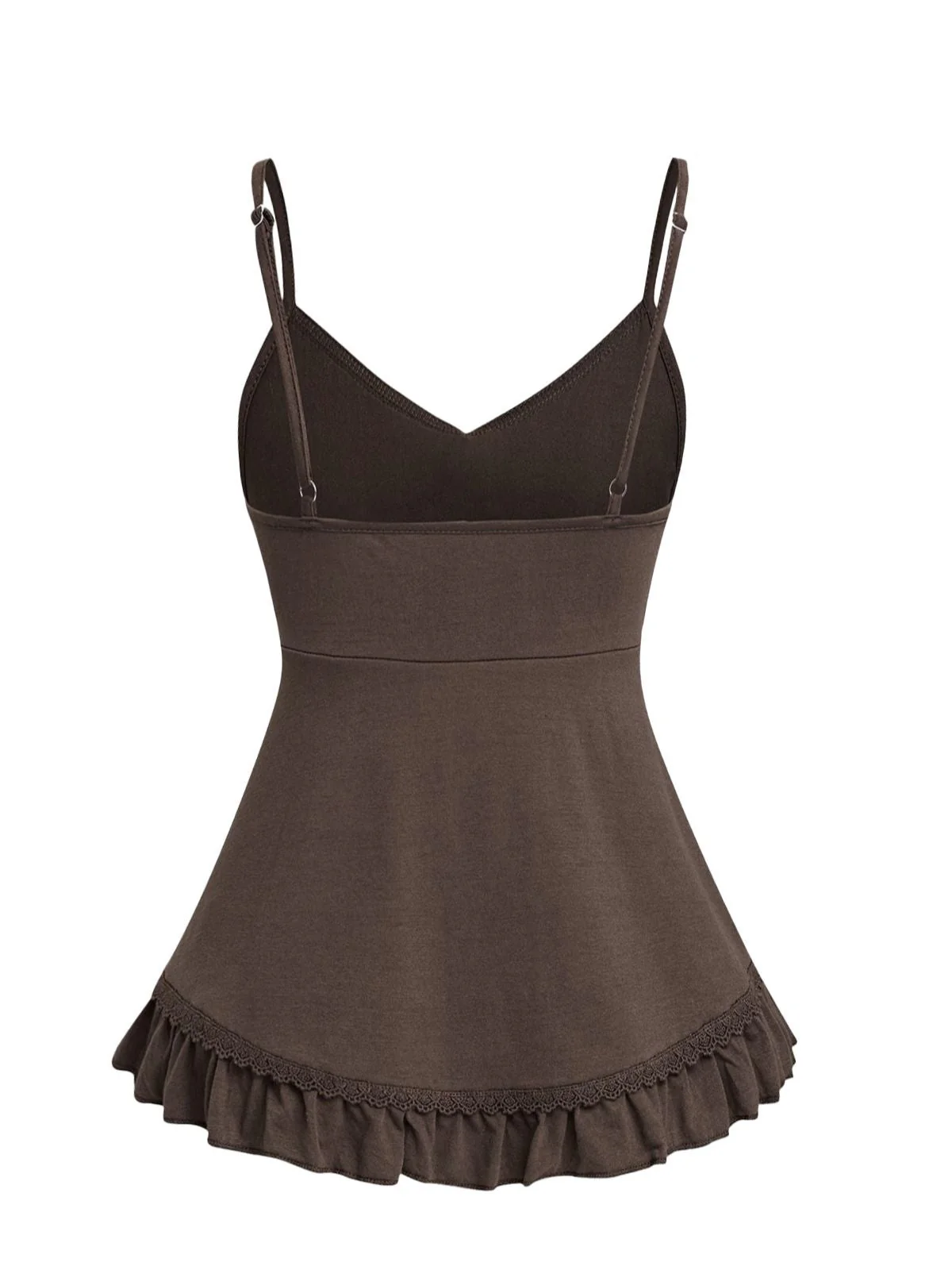 1950s Floral Embroidered Lace Trim Cami Top - Image 12
