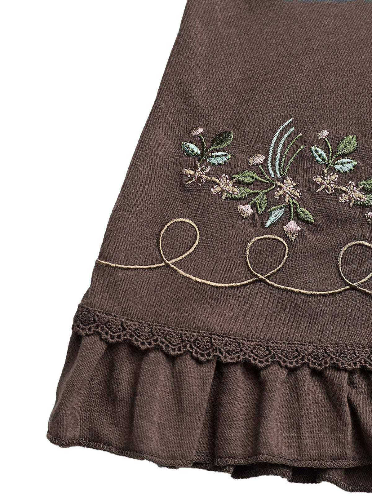 1950s Floral Embroidered Lace Trim Cami Top - Image 15