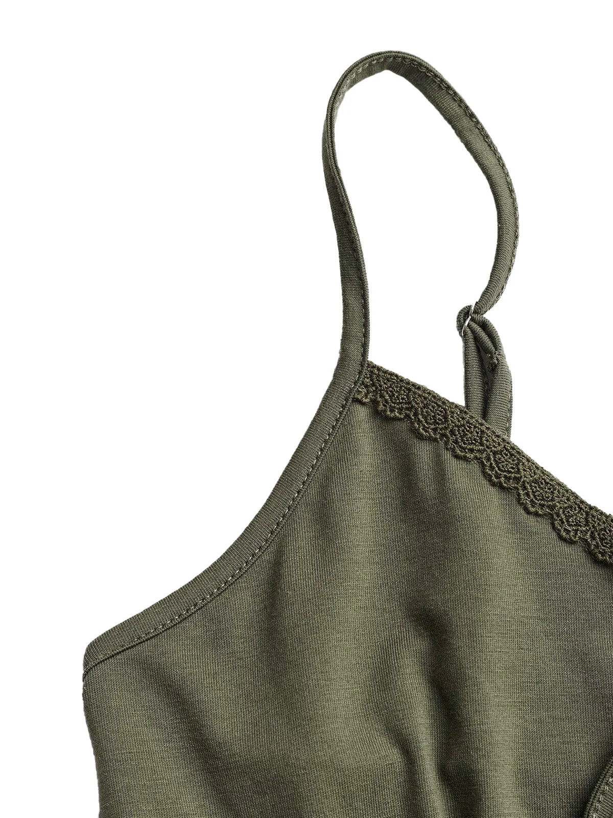 1950s Floral Embroidered Lace Trim Cami Top - Image 3