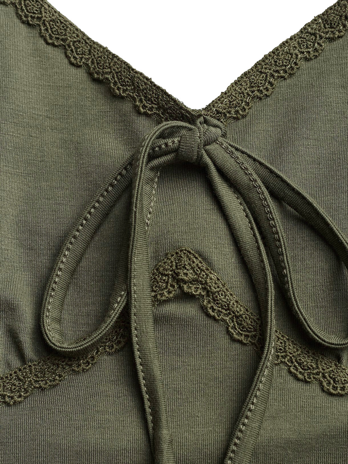 1950s Floral Embroidered Lace Trim Cami Top - Image 4