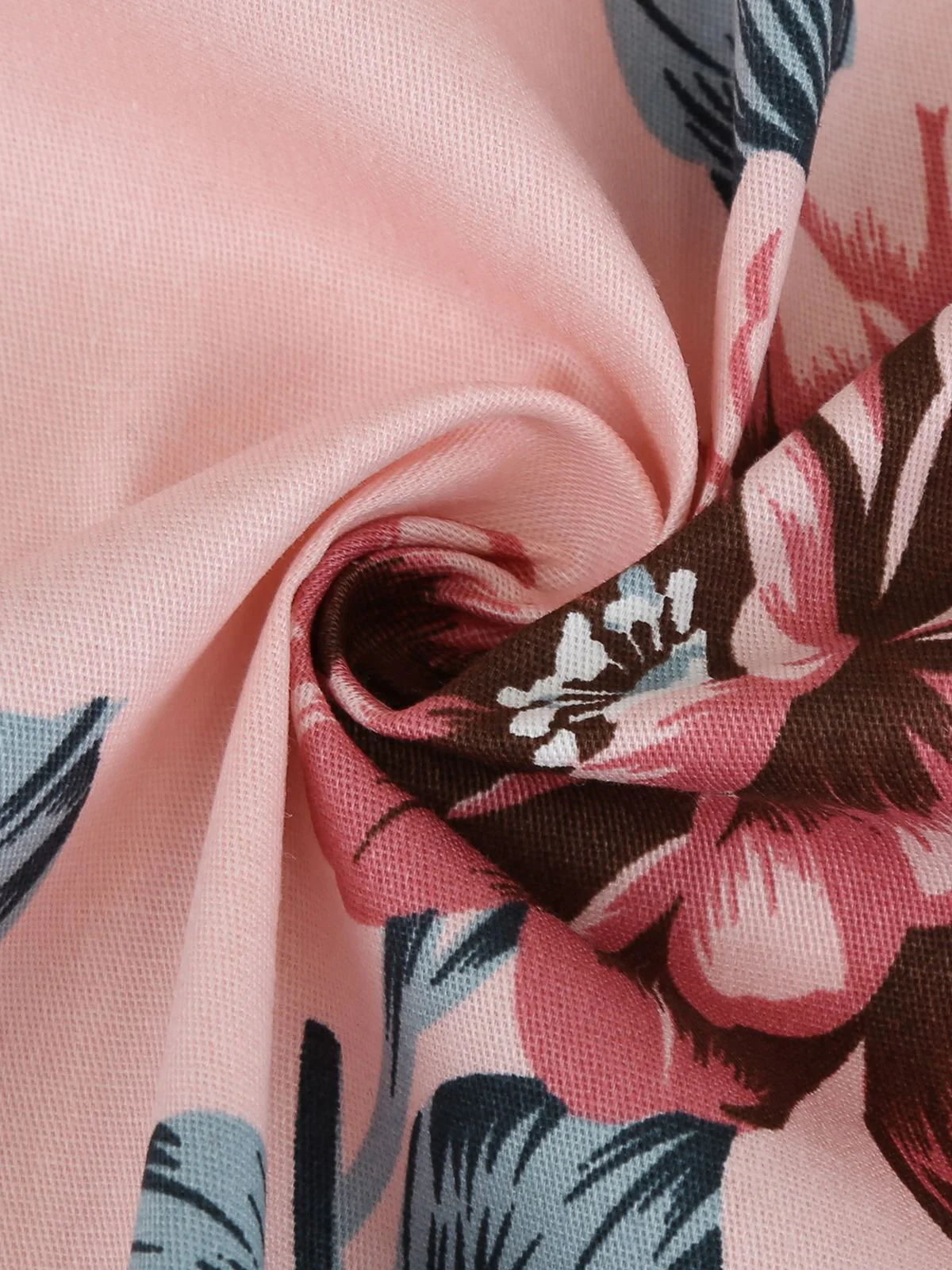 1950s Floral Flare Sleeve Swing Dress - Image 11
