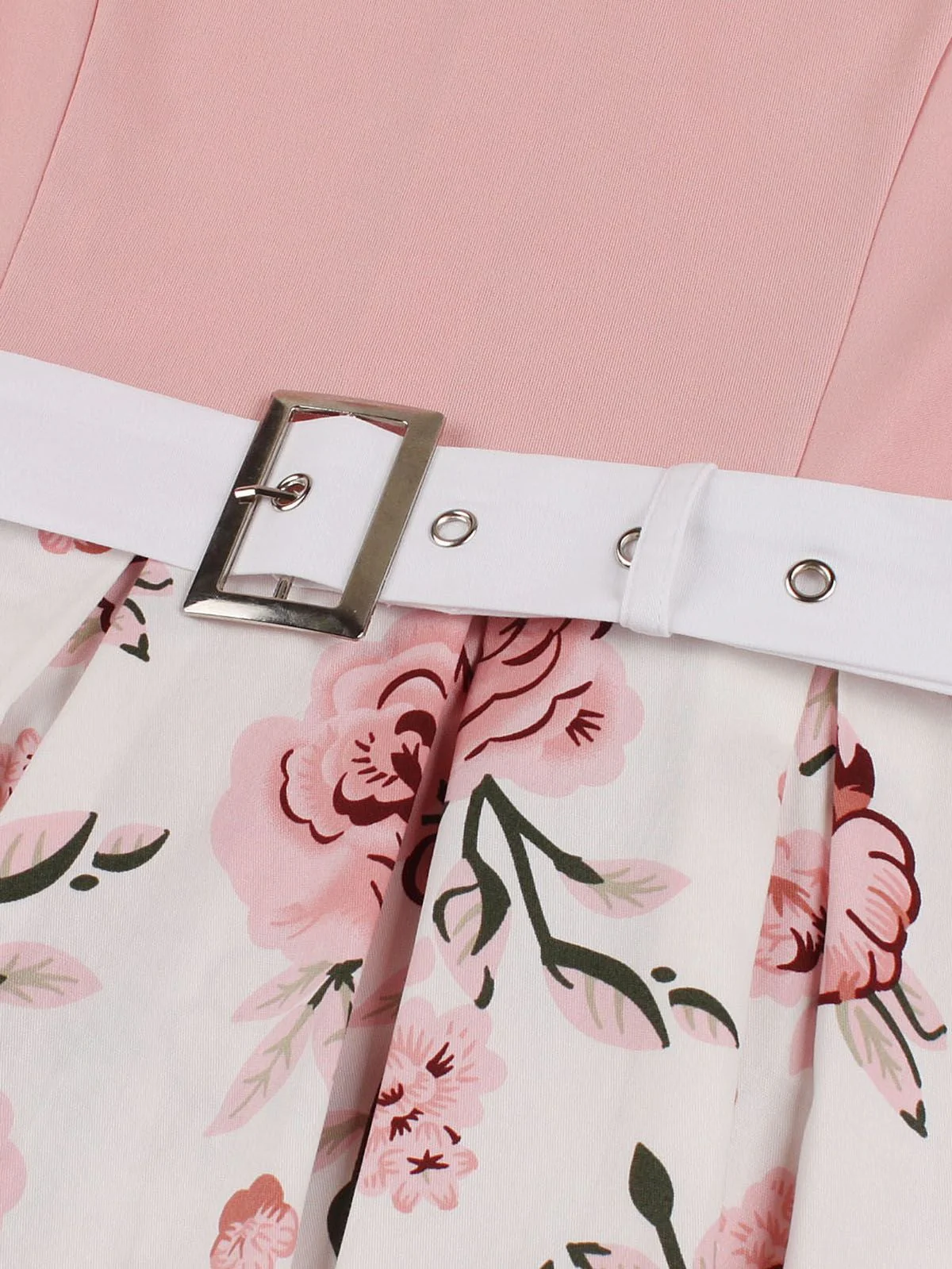 1950s Floral Patchwork Swing Dress - Image 17