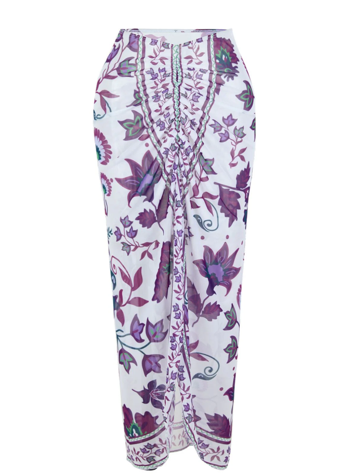 1950s Floral Wide Strap One Piece Swimsuit & Cover-Up - Image 13
