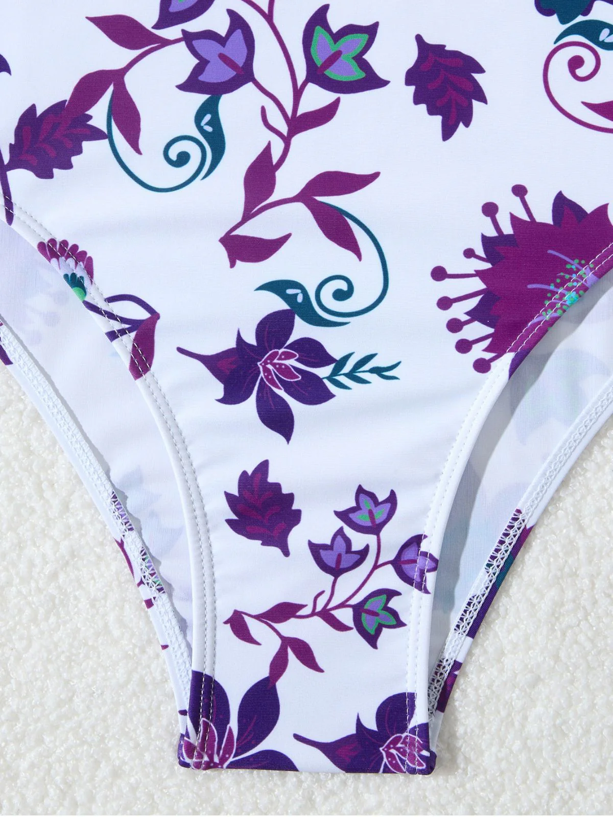 1950s Floral Wide Strap One Piece Swimsuit & Cover-Up - Image 16