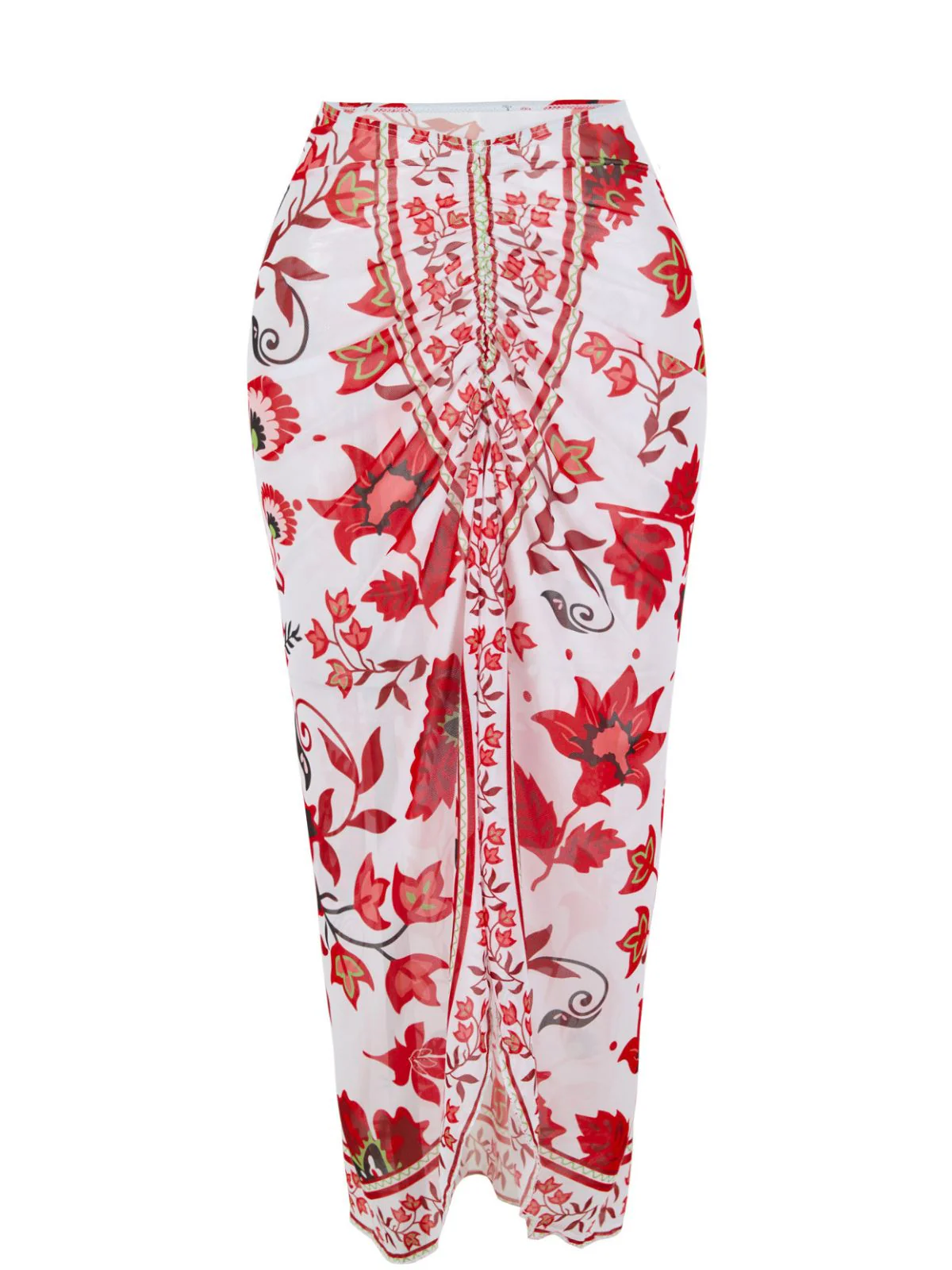 1950s Floral Wide Strap One Piece Swimsuit & Cover-Up - Image 23