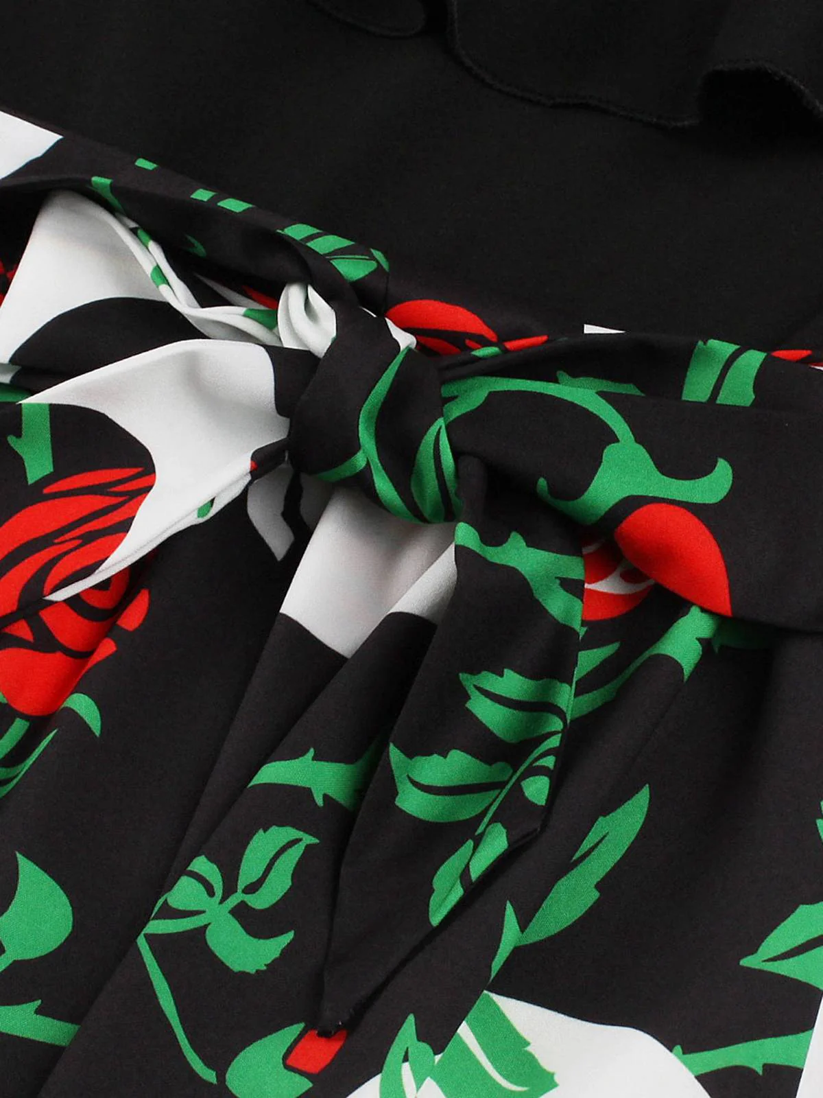 1950s Halloween Patchwork Belt Swing Dress - Image 2