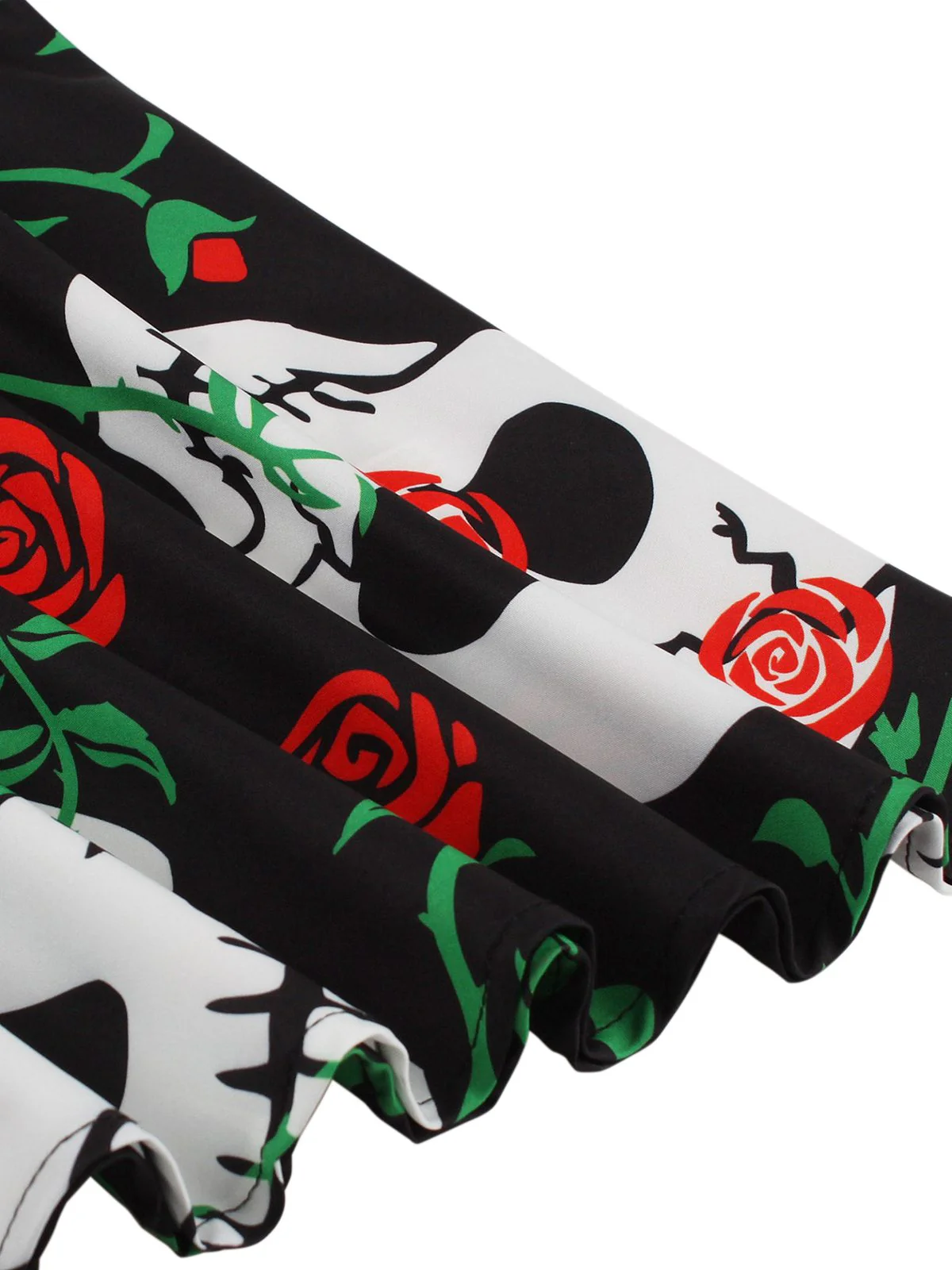1950s Halloween Patchwork Belt Swing Dress - Image 3