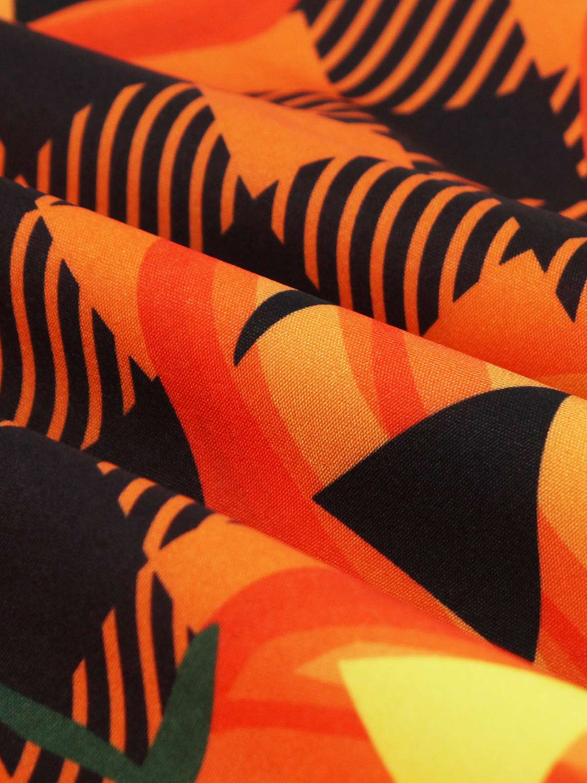 1950s Halloween Patchwork Belt Swing Dress - Image 7
