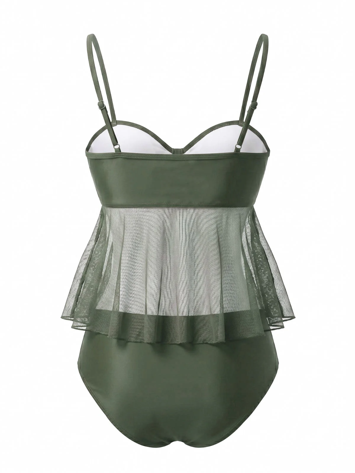 1950s Mesh High Waist Bow Tie Tankini Set - Image 13