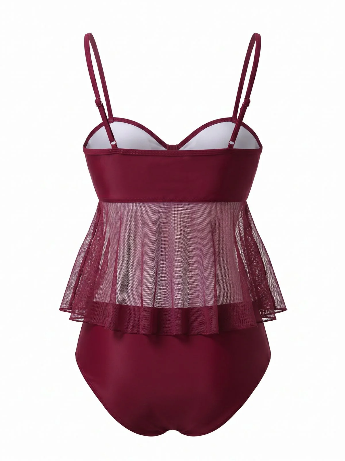 1950s Mesh High Waist Bow Tie Tankini Set - Image 4