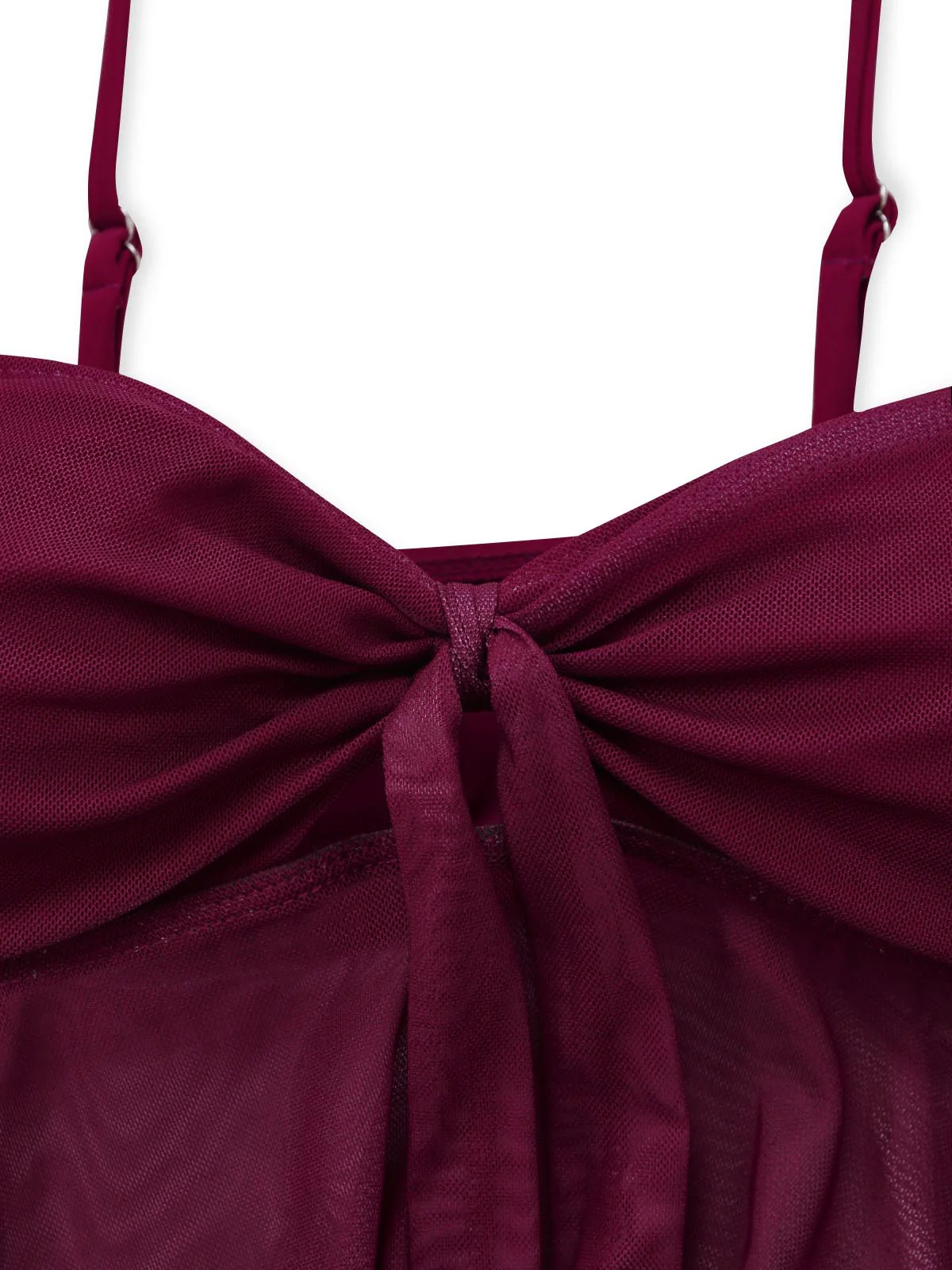 1950s Mesh High Waist Bow Tie Tankini Set - Image 5