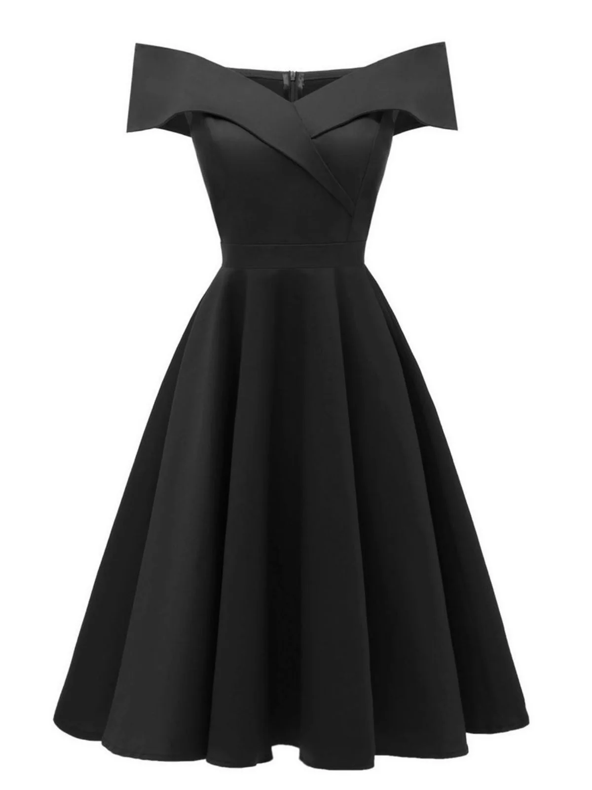 1950s Off Shoulder Swing Dress - Image 9