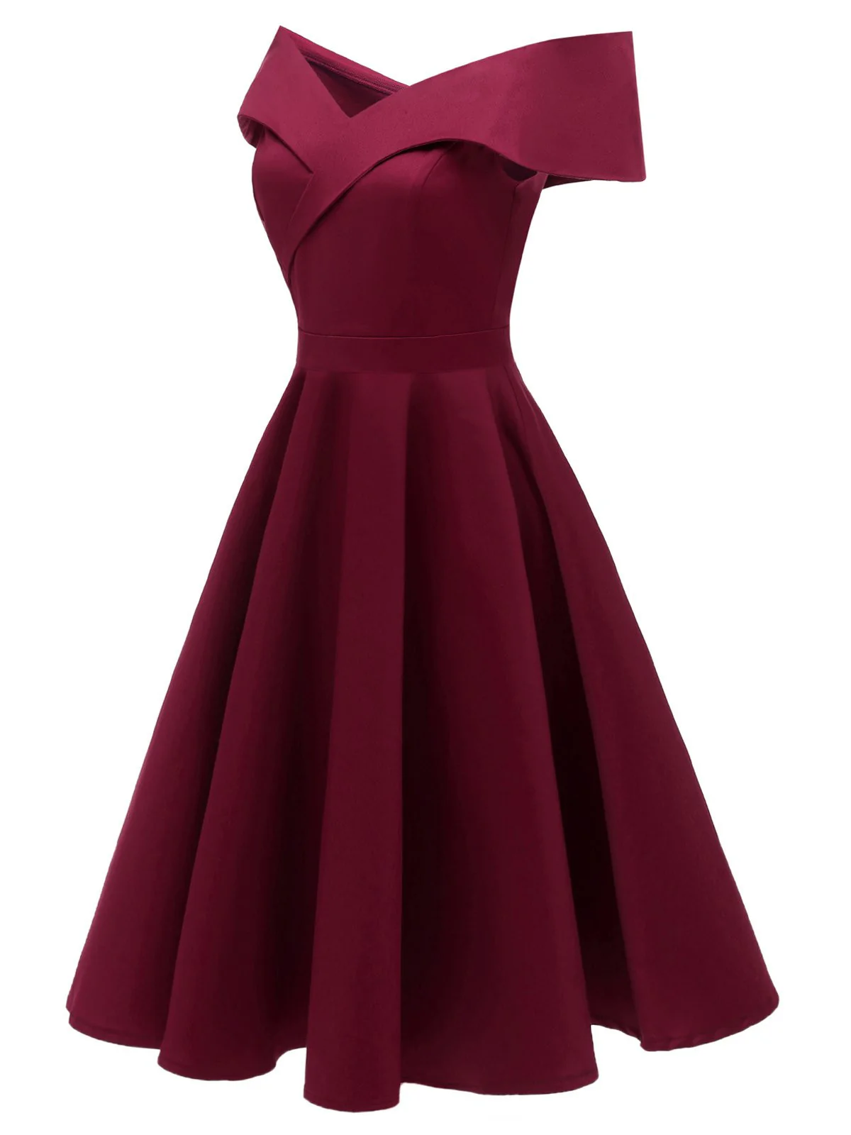 1950s Off Shoulder Swing Dress - Image 12
