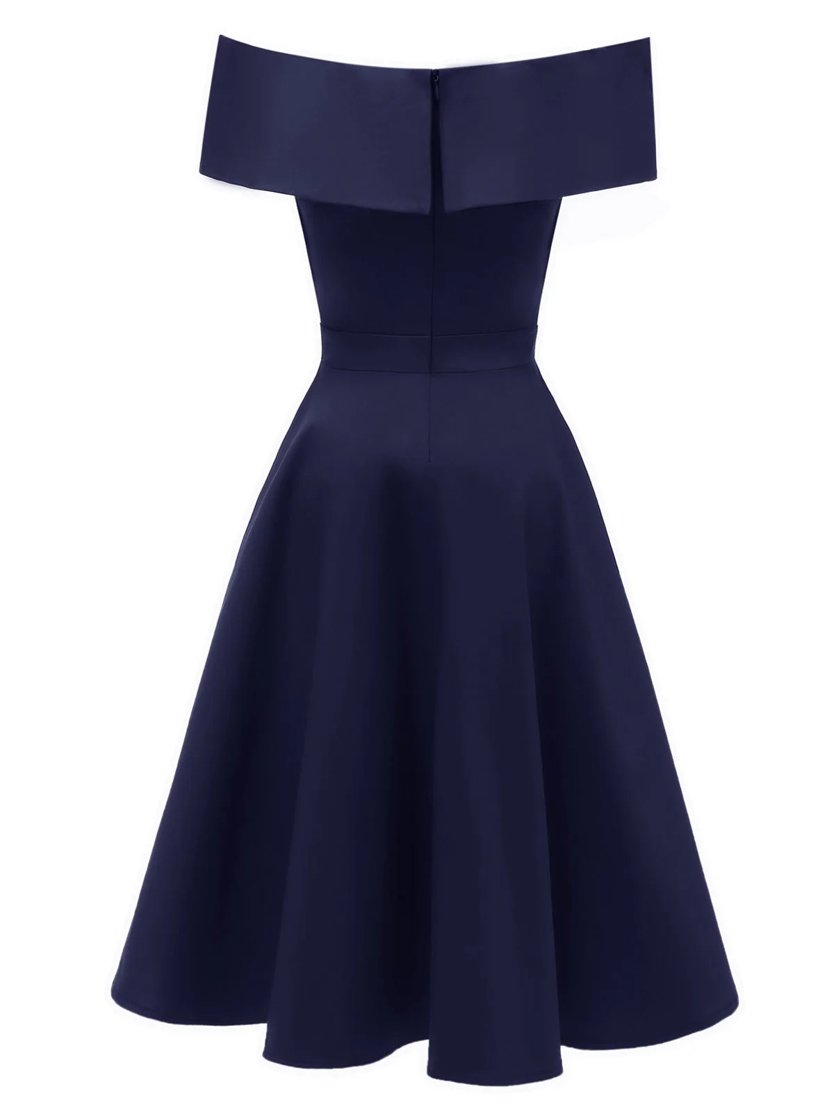 1950s Off Shoulder Swing Dress - Image 3