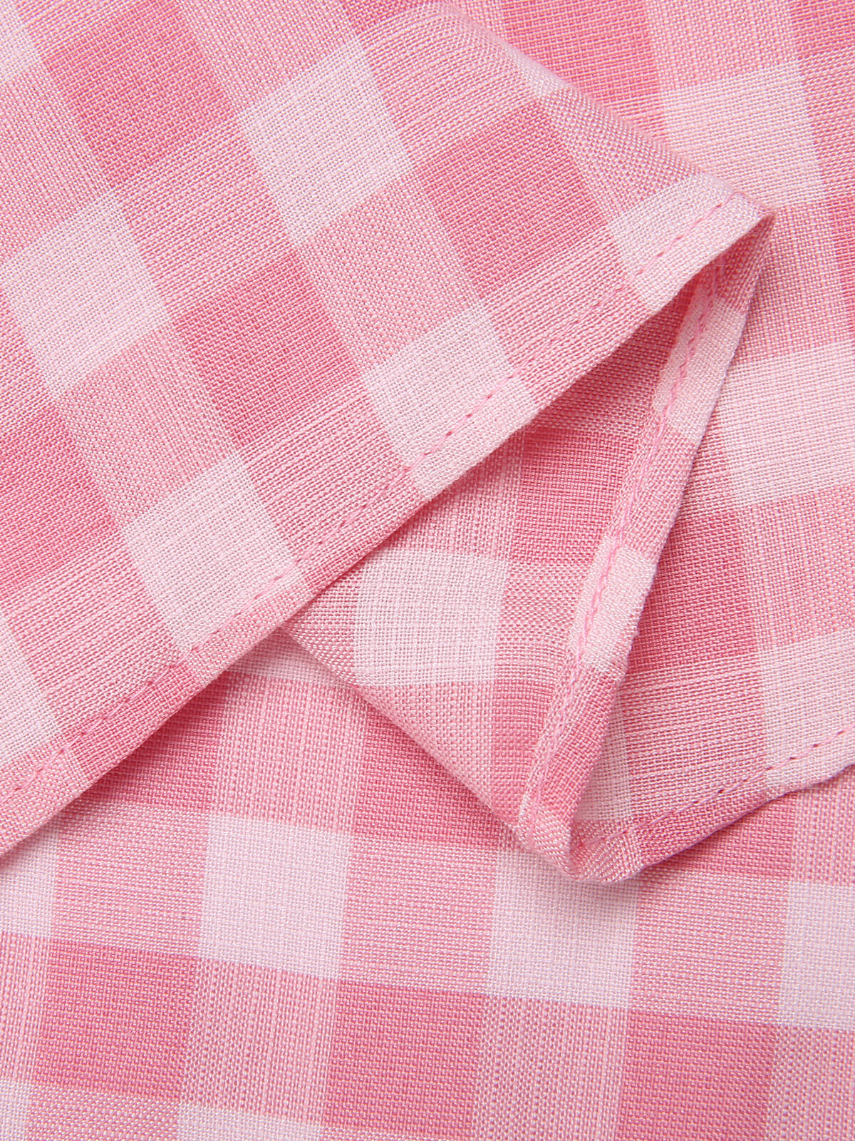 1950s Pink Plaid Button Skirt With Belt - Image 6