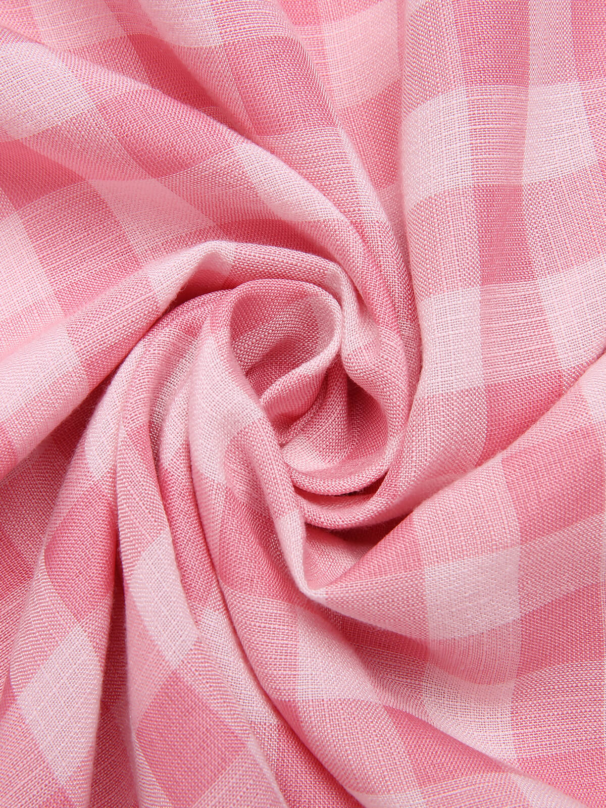 1950s Pink Plaid Button Skirt With Belt - Image 7