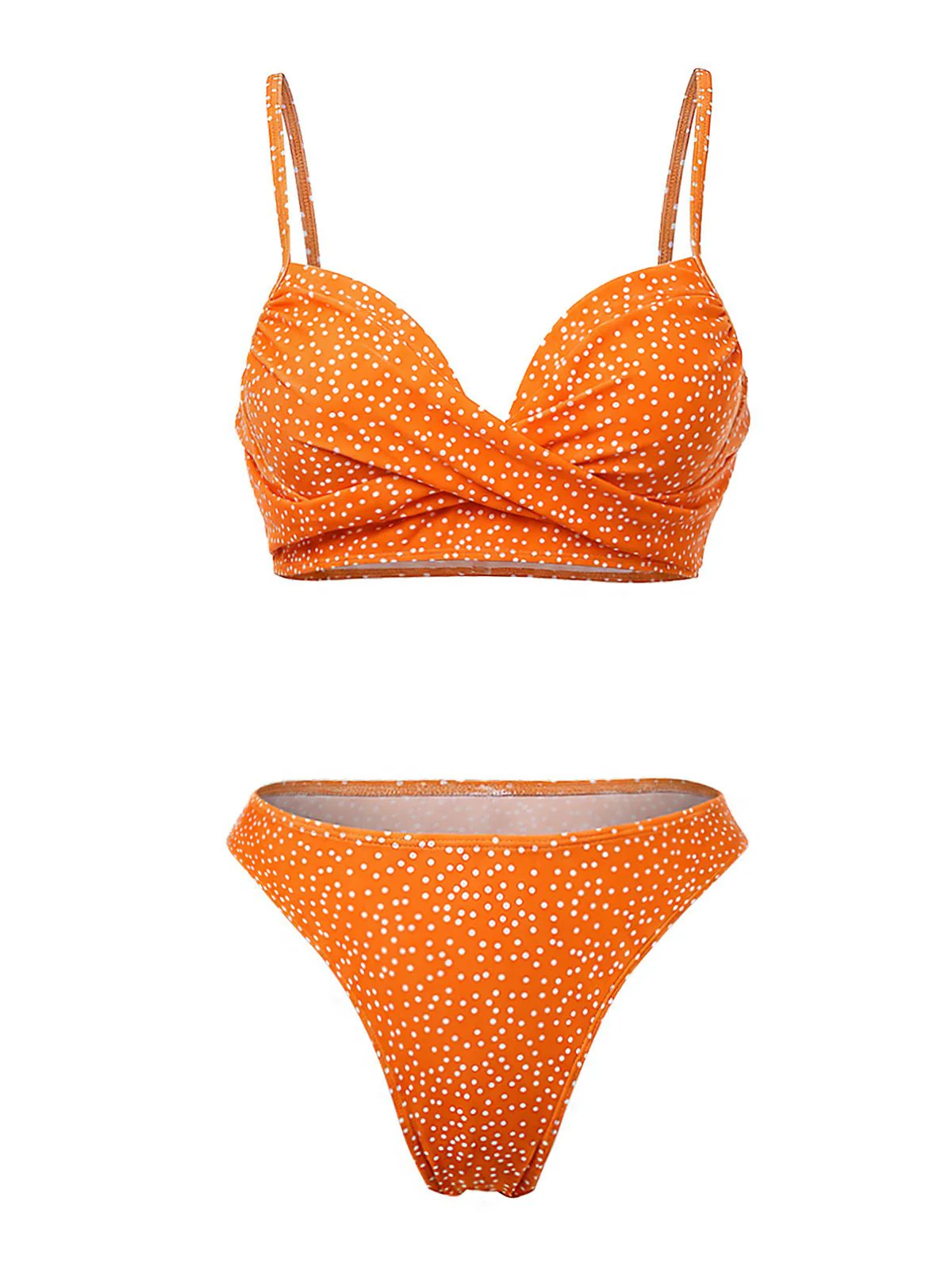 1950s Polka Dot High-Waist Bikini Set & Cover-Up - Image 11