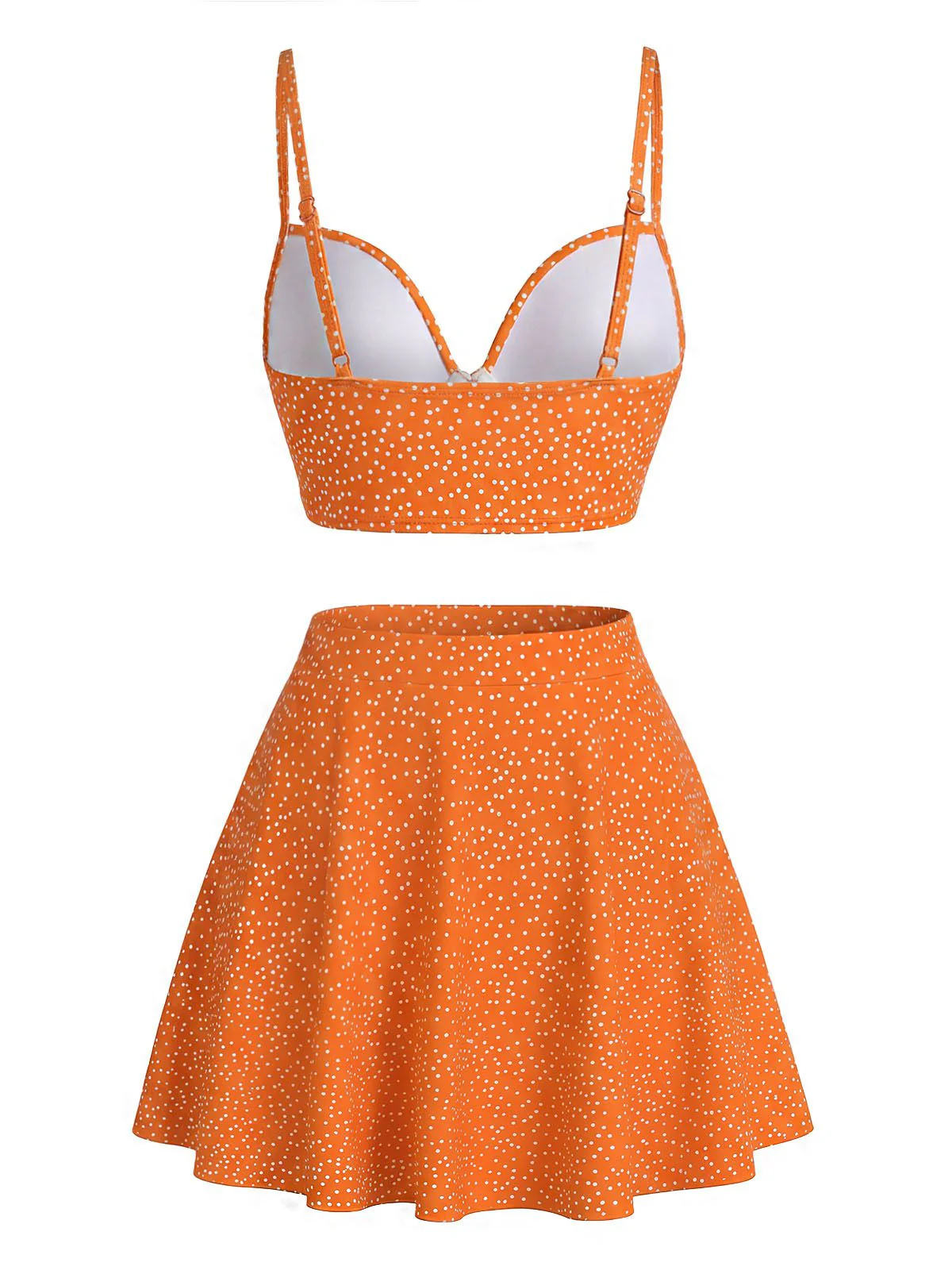 1950s Polka Dot High-Waist Bikini Set & Cover-Up - Image 3