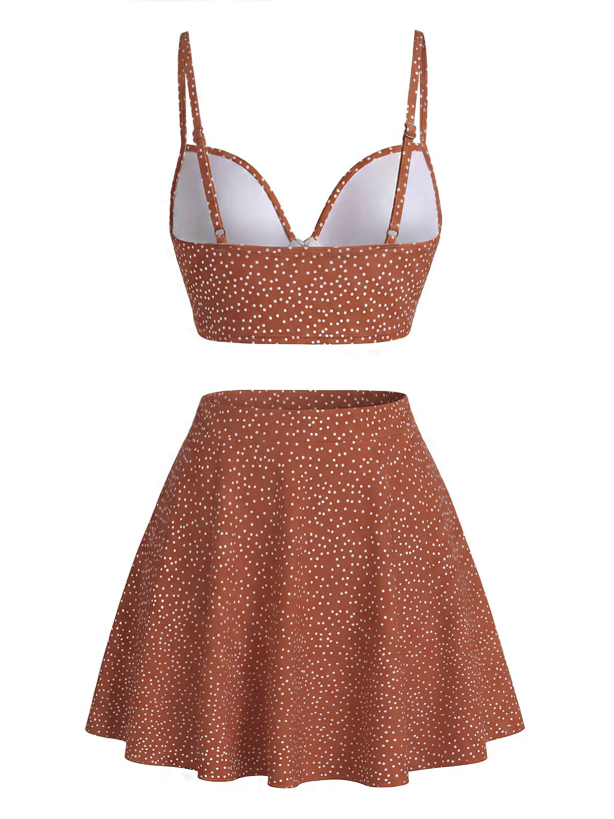 1950s Polka Dot High-Waist Bikini Set & Cover-Up - Image 5