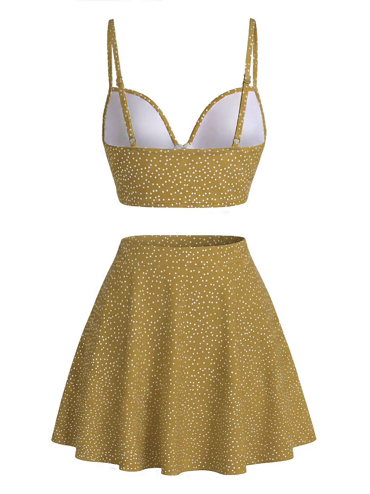 1950s Polka Dot High-Waist Bikini Set & Cover-Up - Image 7