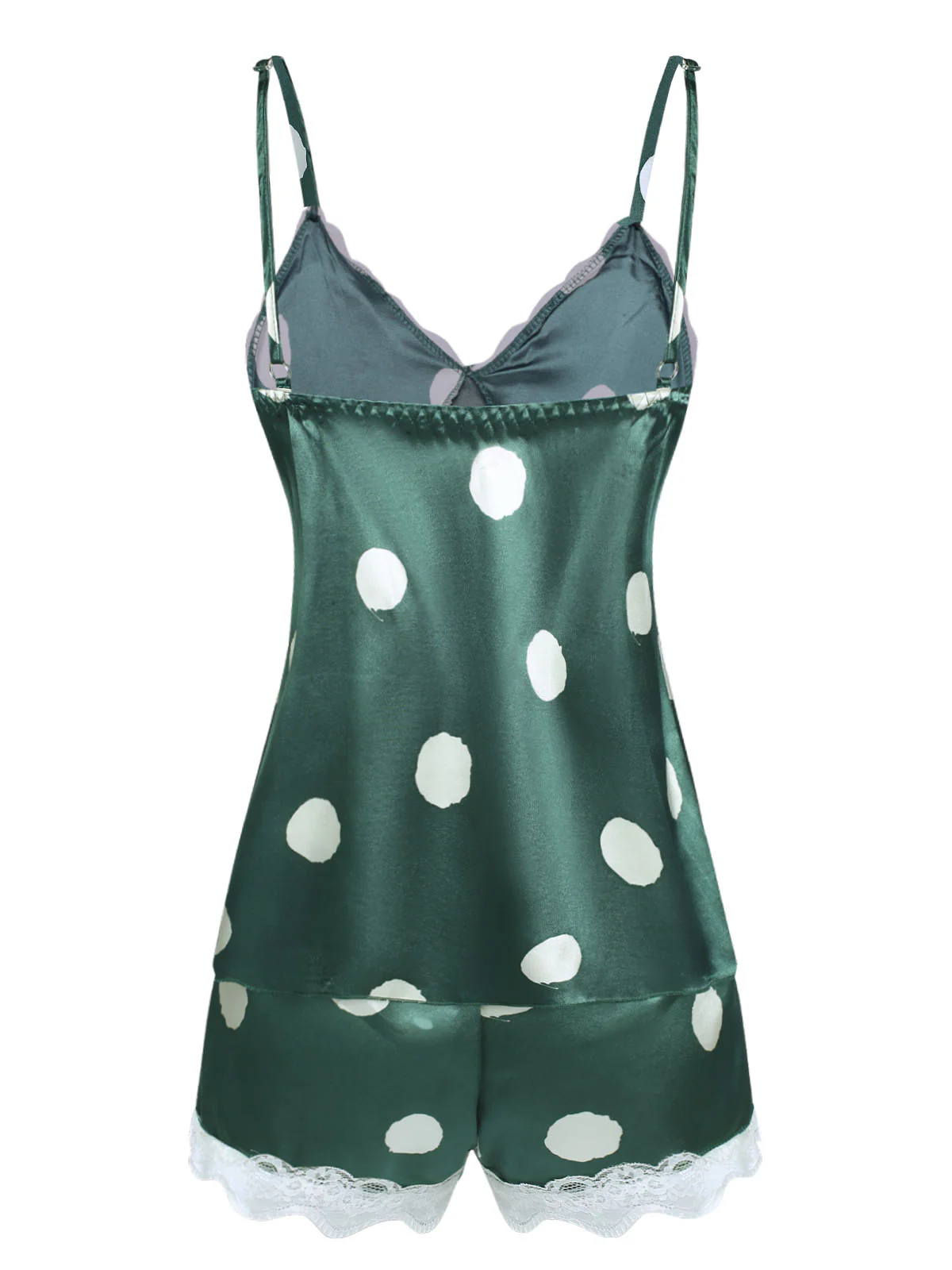 1950s Polka Dot Lace Camisole Sleepwear - Image 3