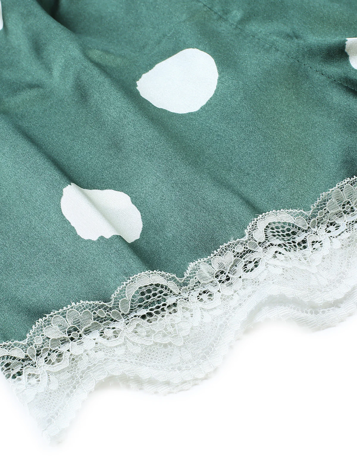 1950s Polka Dot Lace Camisole Sleepwear - Image 4