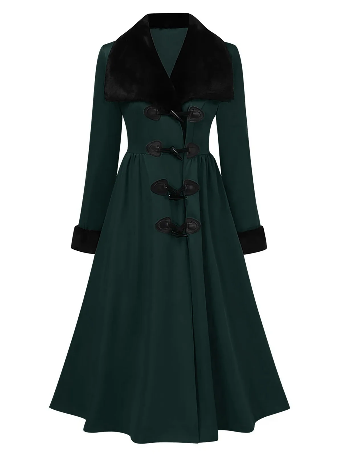 1950s Red And Black Fur Collar Coat - Image 12