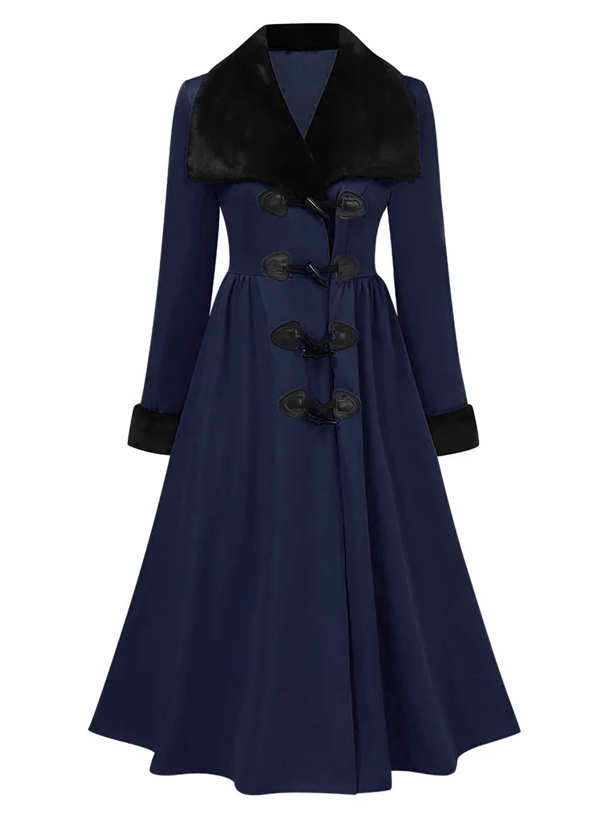 1950s Red And Black Fur Collar Coat - Image 14