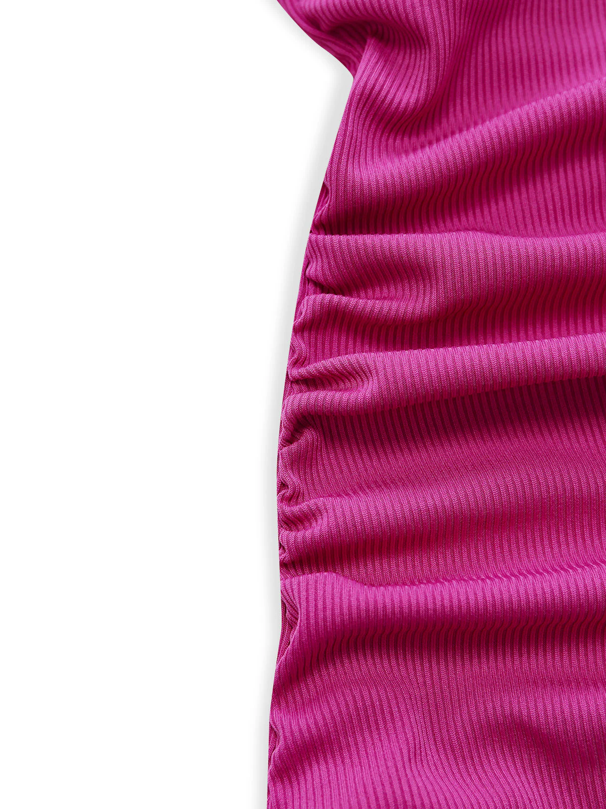 1950s Ruffle Solid Cut-Out Slim Swimsuit - Image 5