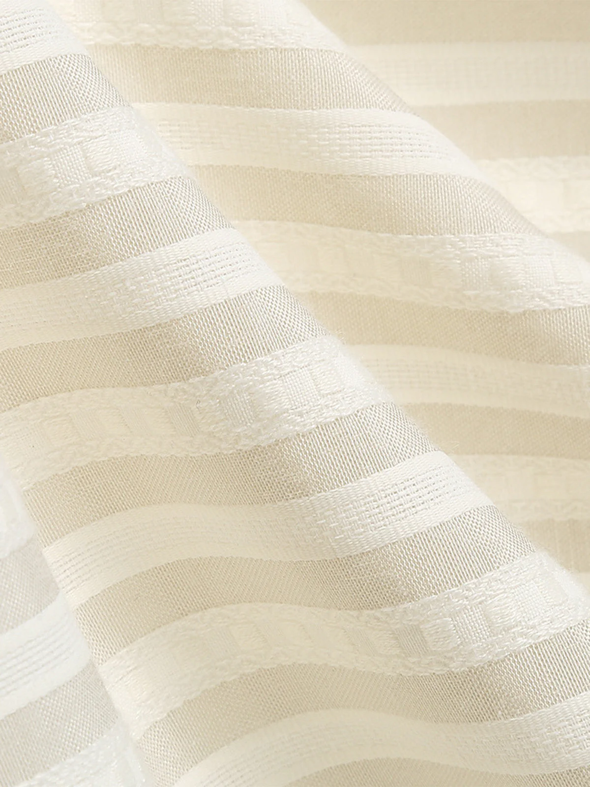 1950s Sailor Collar Striped Tie-Neck Puff Sleeve Dress - Image 7