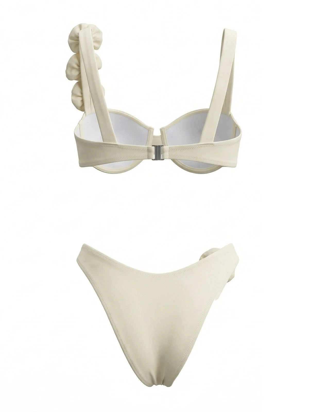 1950s Solid 3D Rose Bikini Set - Image 5