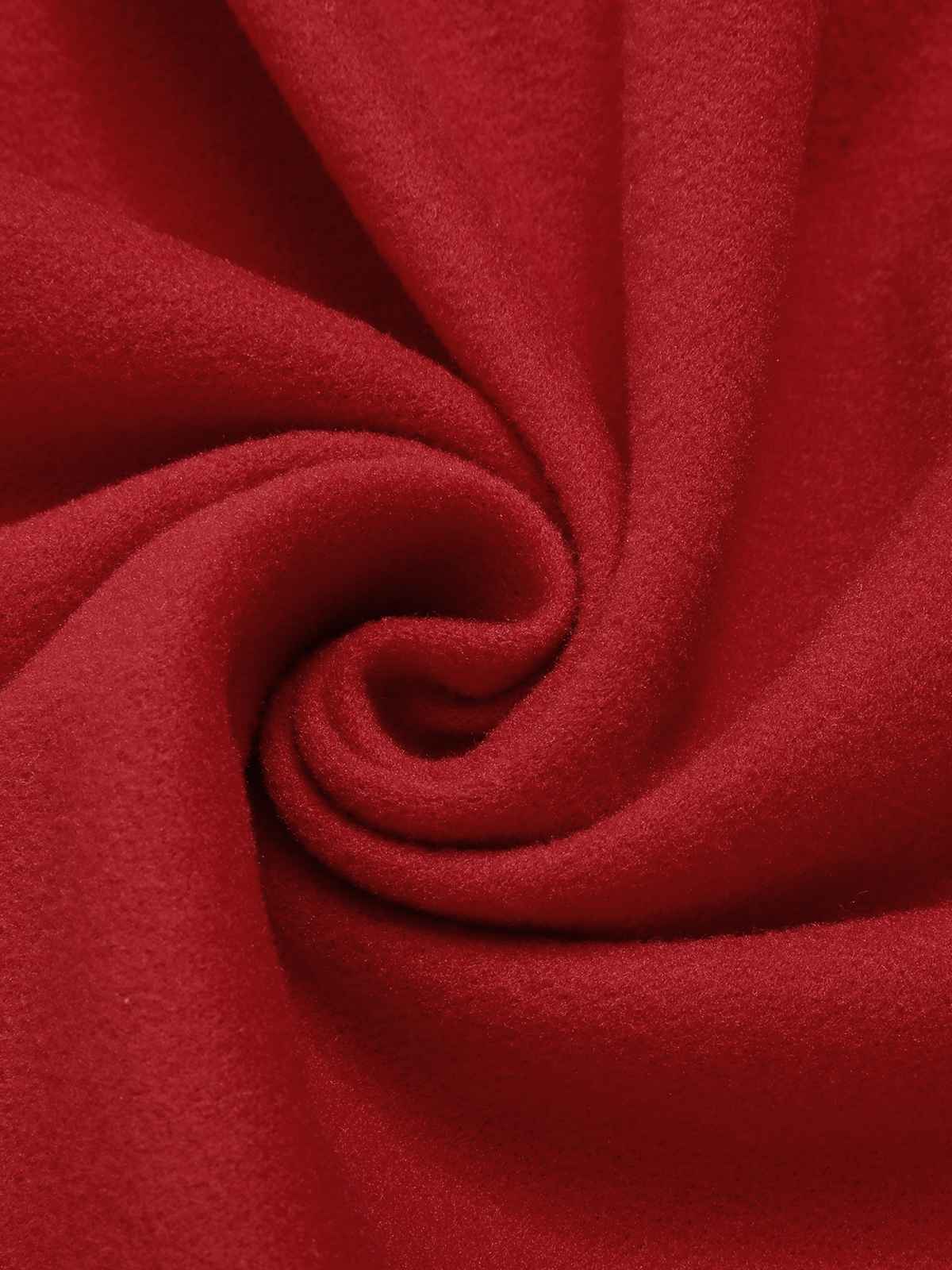 1950s Solid Color Lapel Slim Coat - Image 6