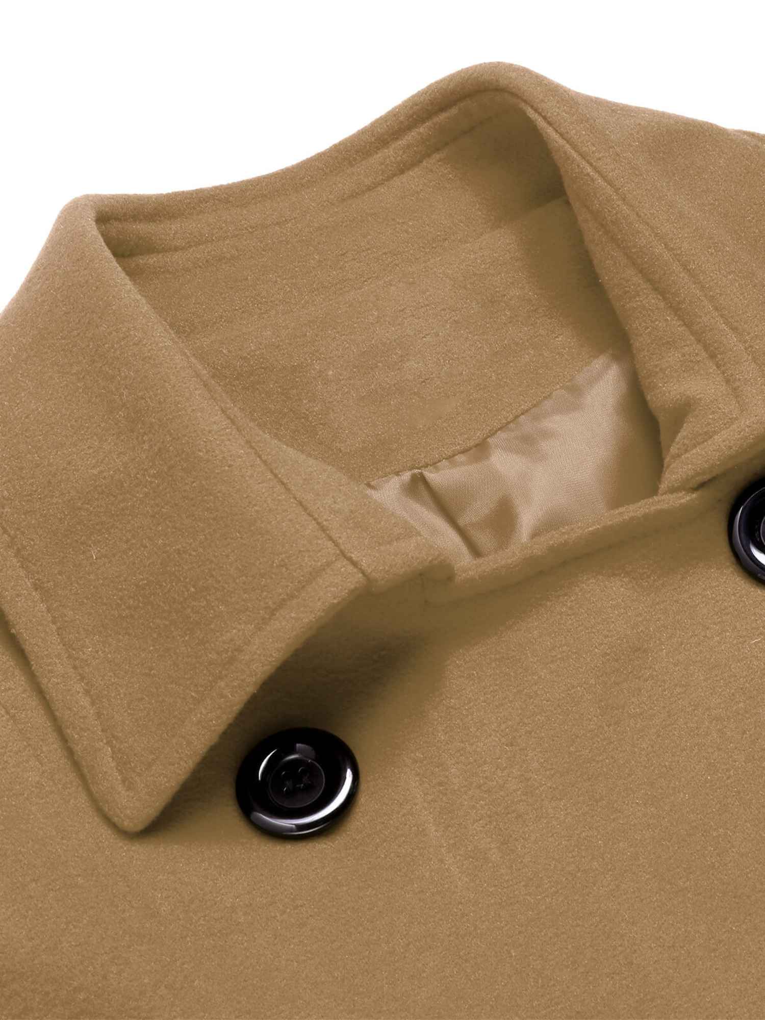 1950s Solid Color Lapel Slim Coat - Image 23