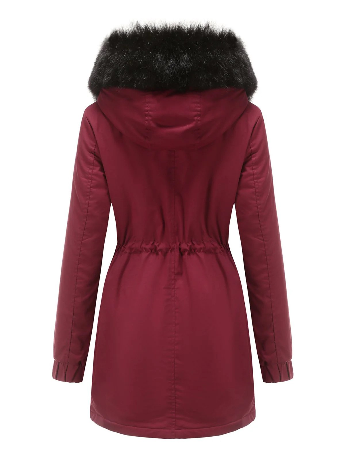 1950s Solid Zipper Fur Trimmed Coat - Image 7