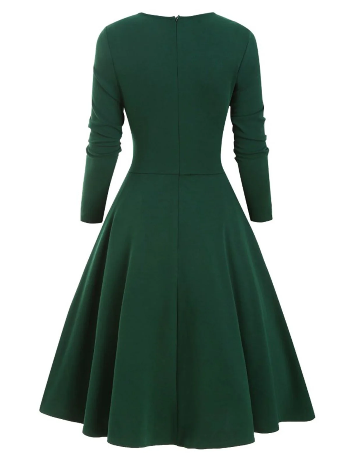 1950s Sweetheart Plaid Patchwork Dress - Image 3